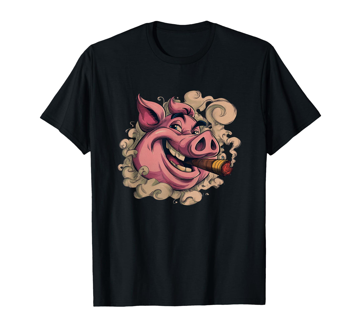 Cool Pig Head with Smoking Cigar Costume T-Shirt