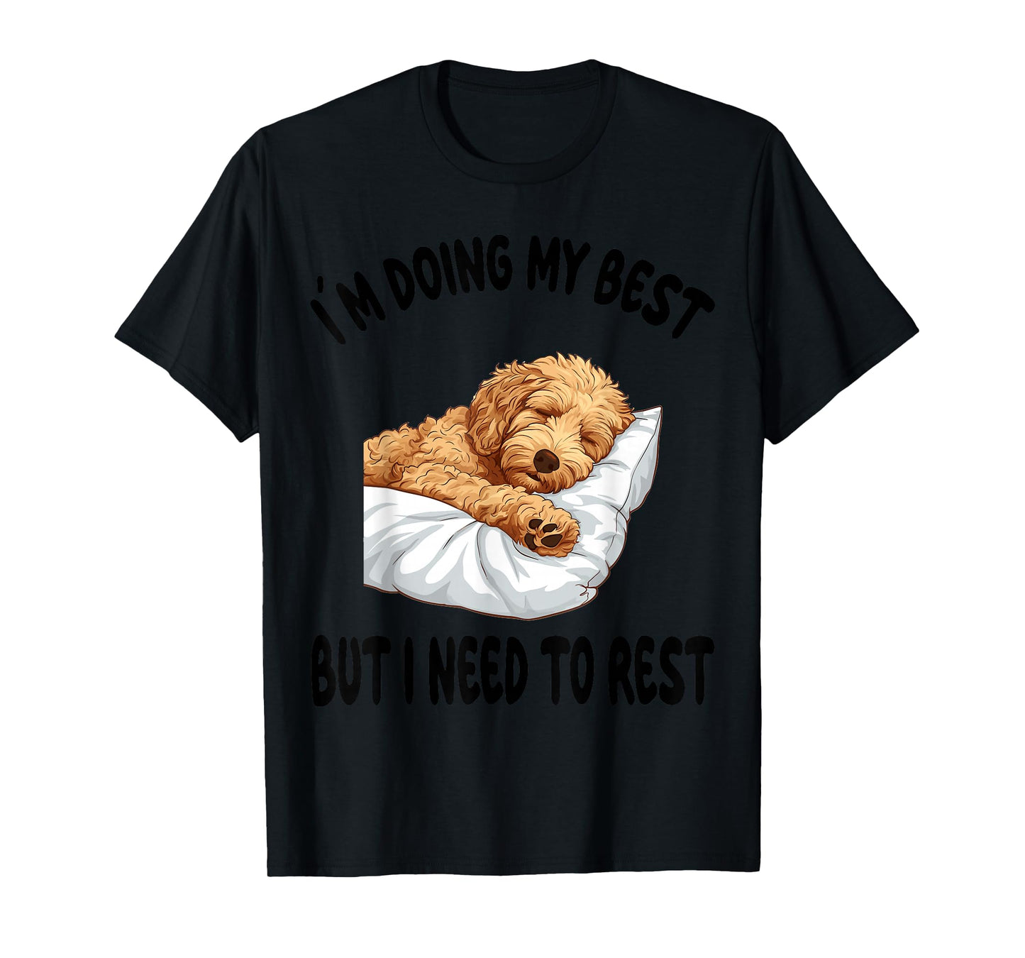 Goldendoodle Dog Pet Pajamas Nightgown Sleeping Napping T-Shirt