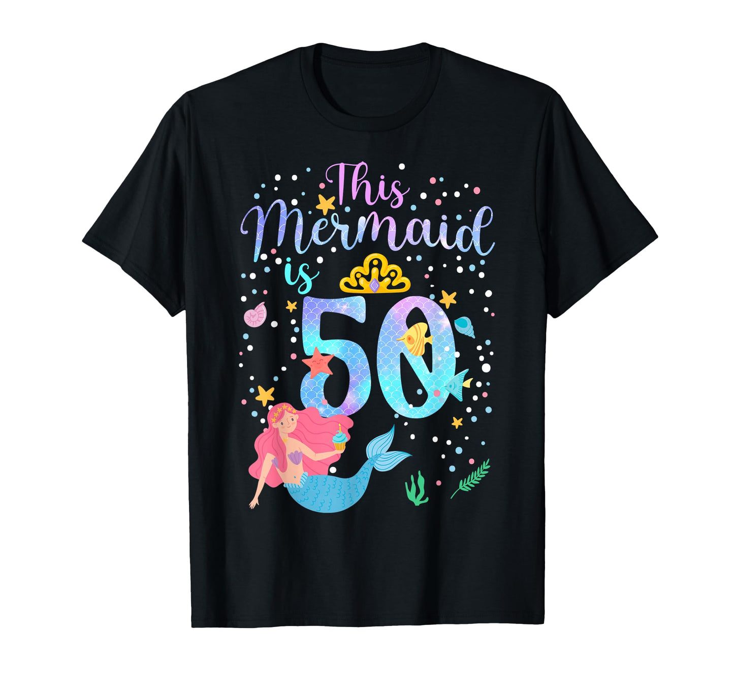 This Mermaid is 50 Under The Sea Birthday Party Theme T-Shirt