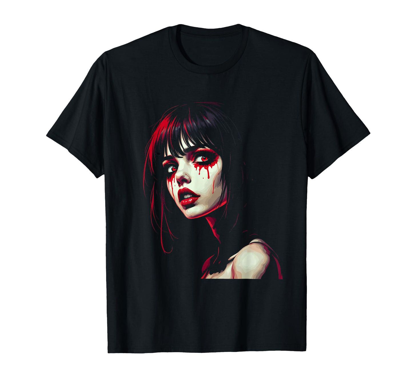 Horror Anime Manga Tee I Gothic Outfit I Japanese Chibi Girl T-Shirt
