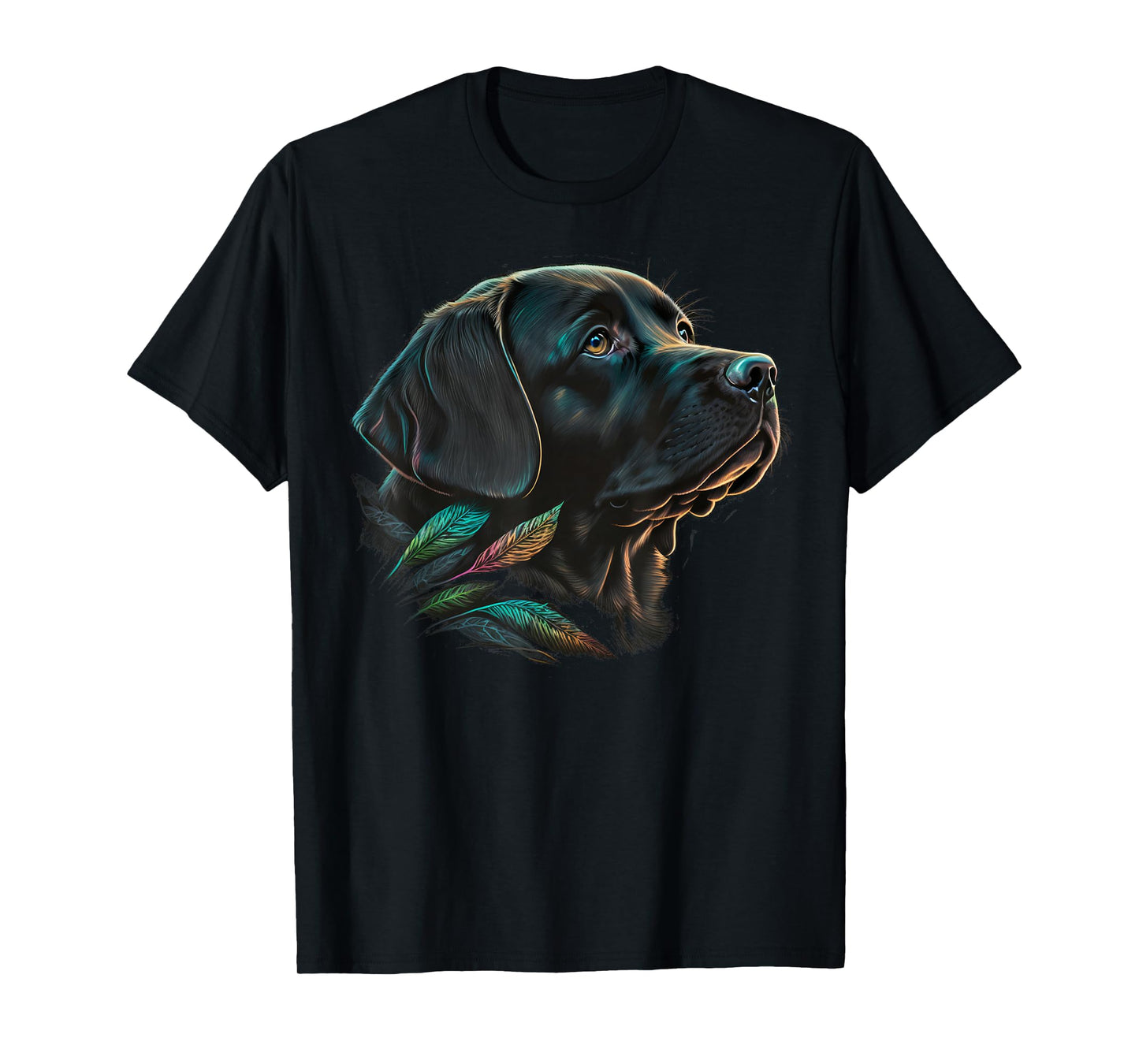 Cute black Labrador Dog on black Labrador Retriever Lover T-Shirt