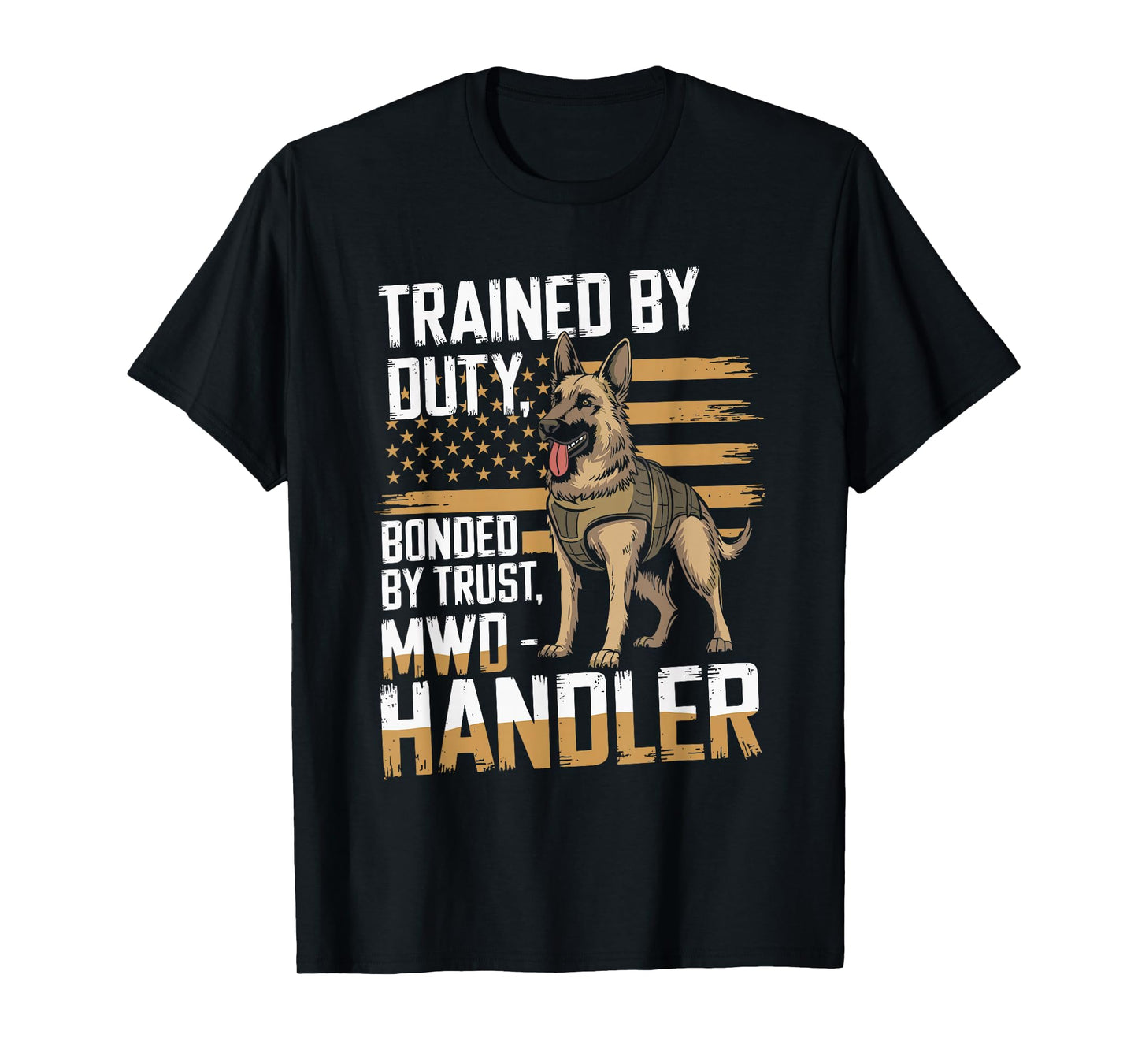 Military Working Dog Handler K9 Veteran T-Shirt