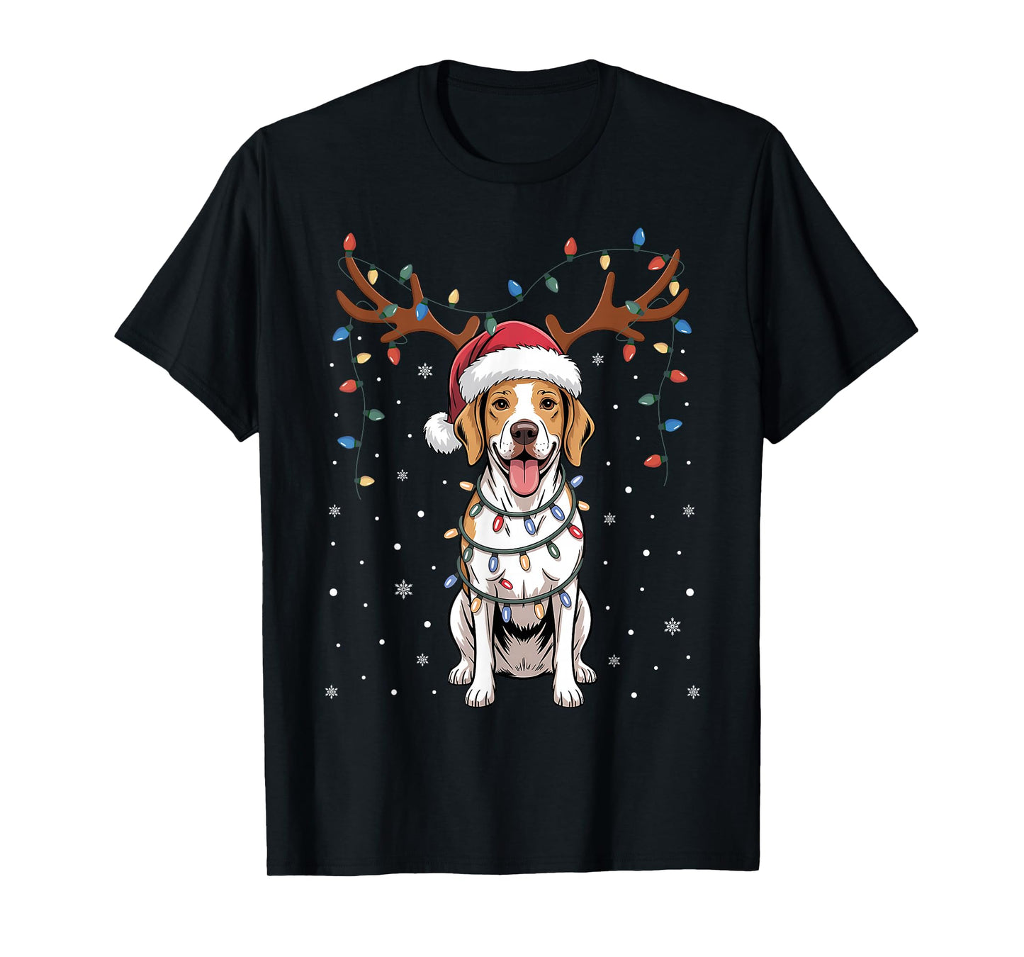 Christmas English Pointer Dog Santa Reindeer Xmas Pet Dogs T-Shirt
