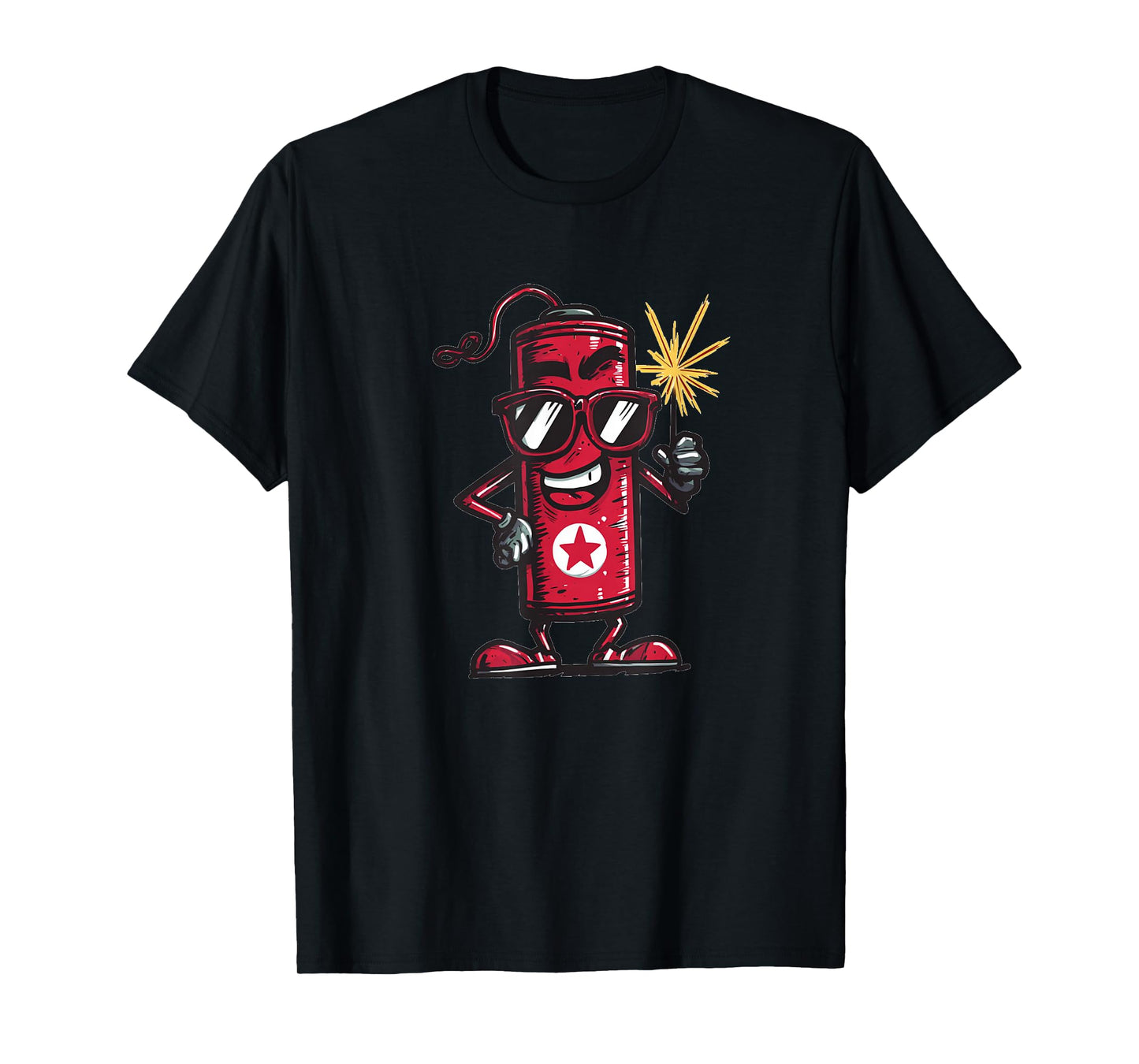 Nice Firework TNT Costume with Sunglasses for Dynamite Fans T-Shirt