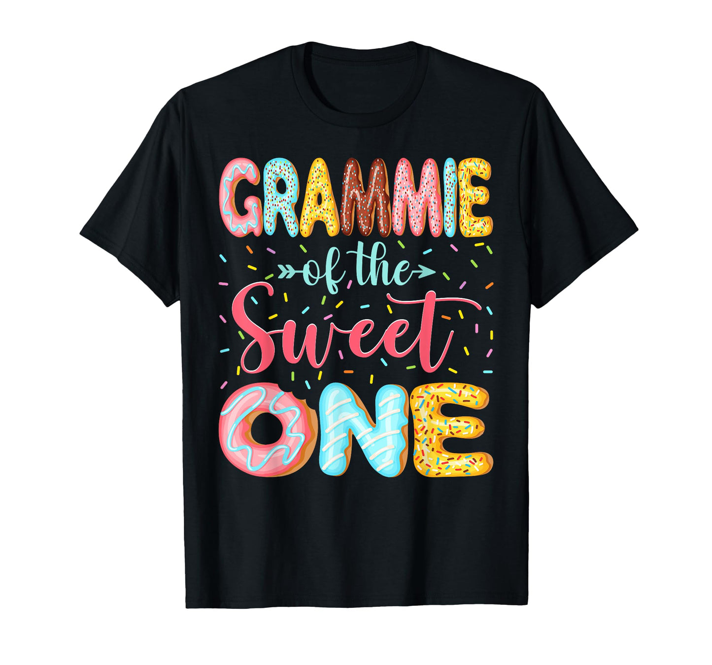 Grammie Of The Sweet One Donut Lover 1St Birthday Girl T-Shirt