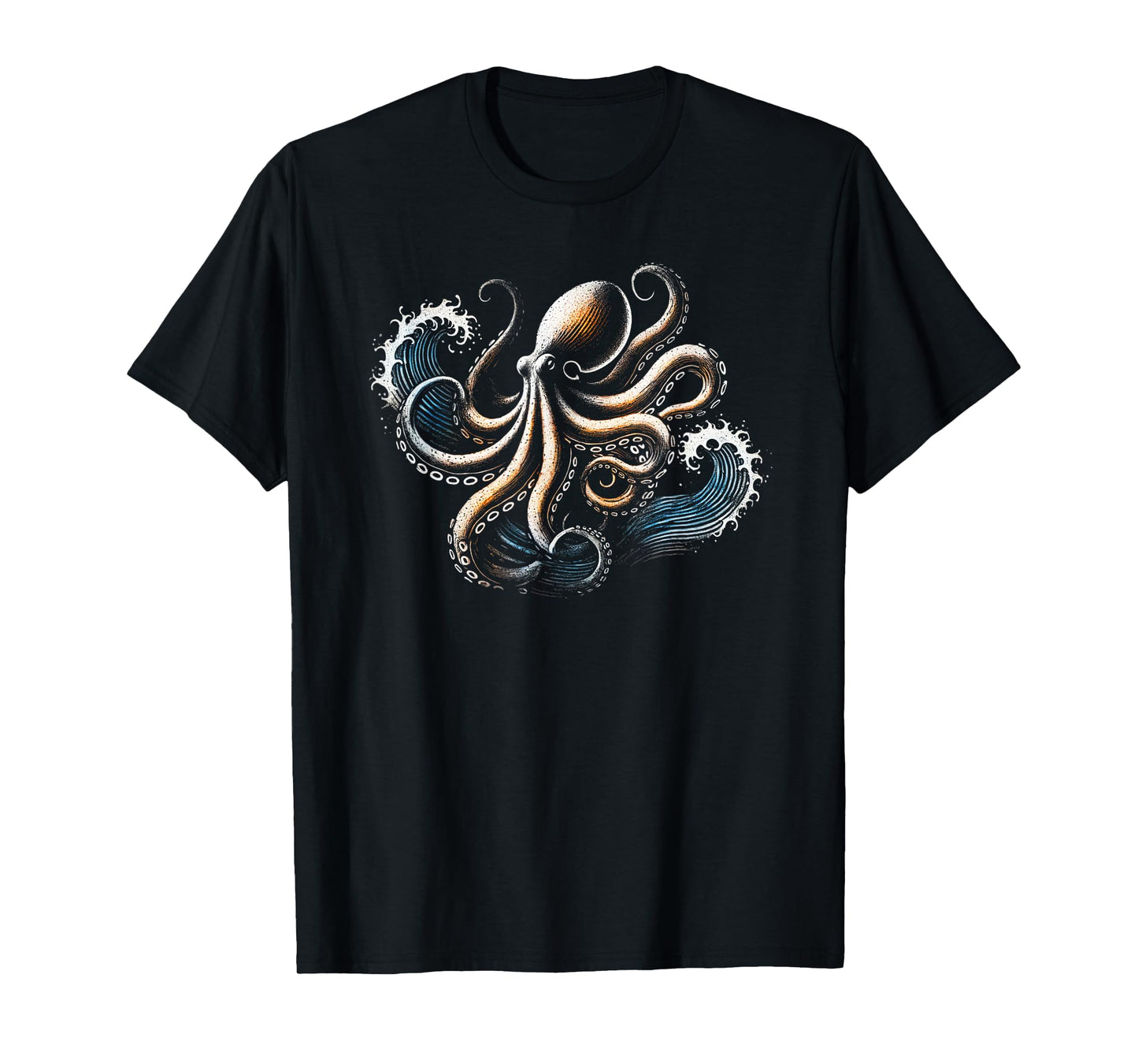 Giant Octopus Octopus Japanese Waves Octopus T-Shirt