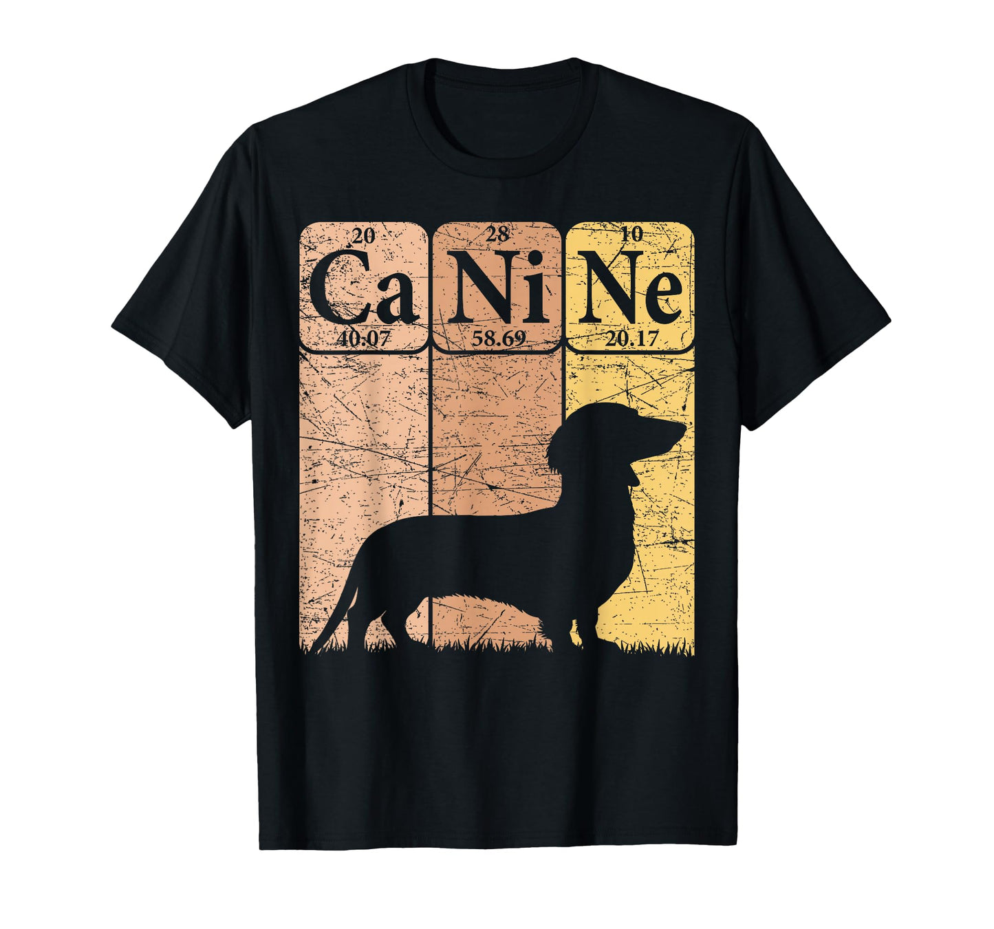 Dachshund Dog Periodic Table Elements Dog Lover Canine T-Shirt