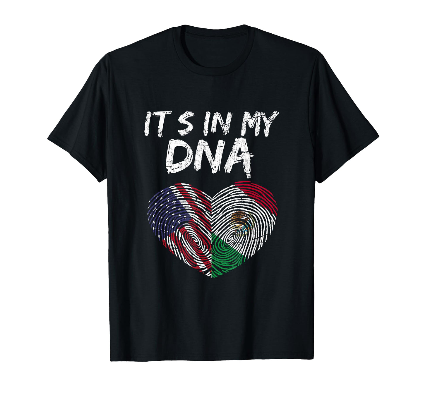 DNA USA Flag American Mexican Flag Mexico T-Shirt