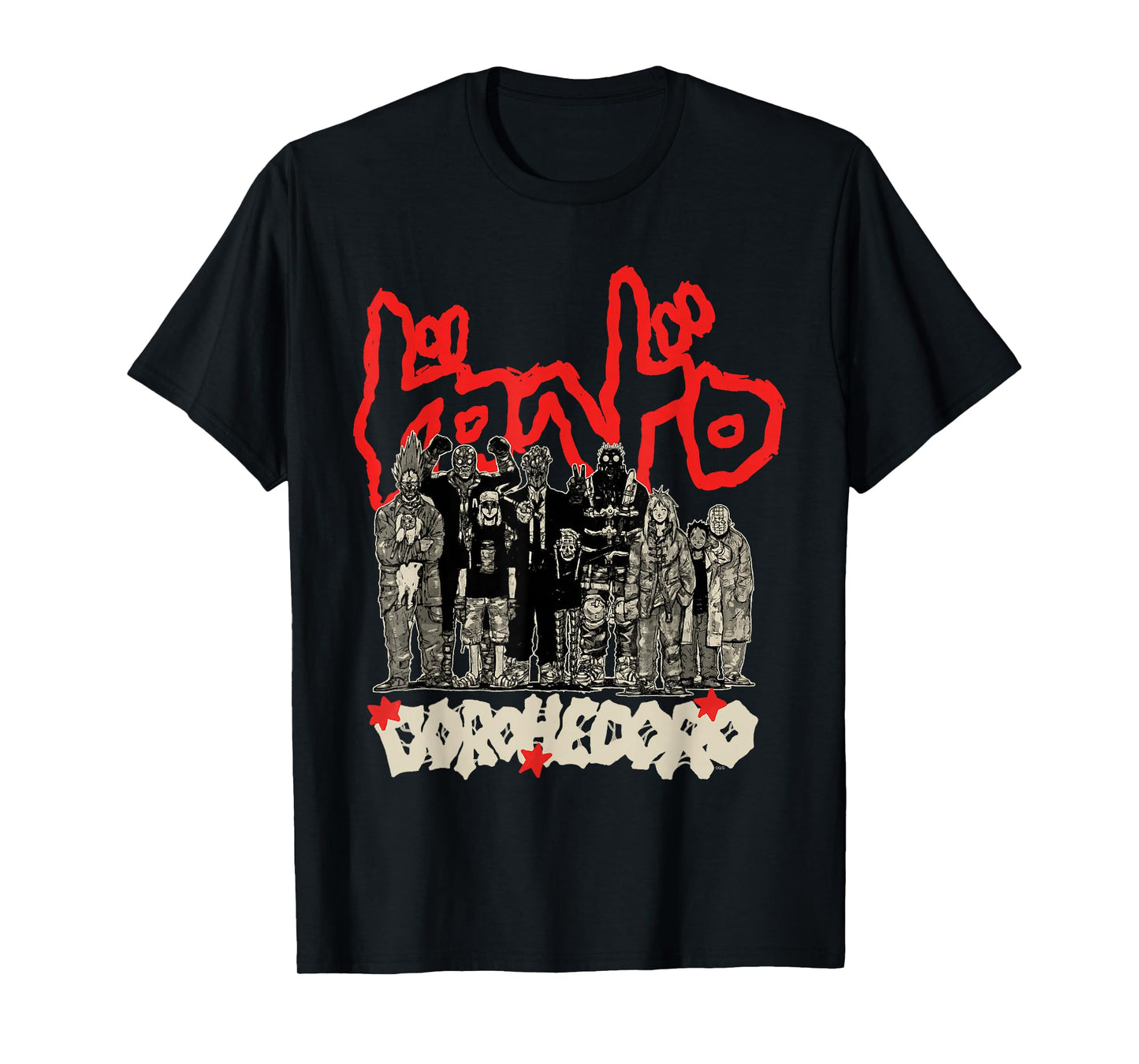 Dorohedoro Group Portrait with Kanji Logo Manga T-Shirt