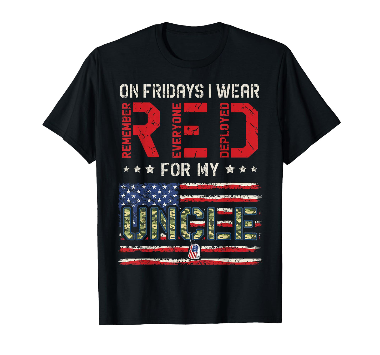 Red Friday for My Uncle Remember Everyone Deployed Boy Girl T-Shirt