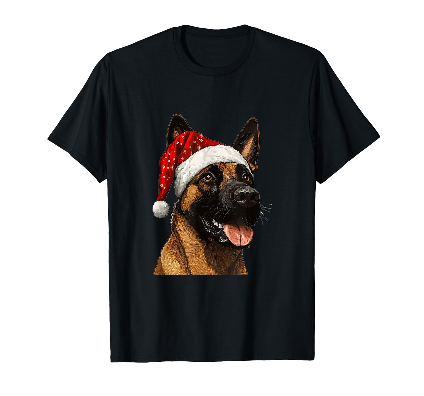 Cute Belgian Malinois Dog Christmas Merry X-mas Graphic T-Shirt