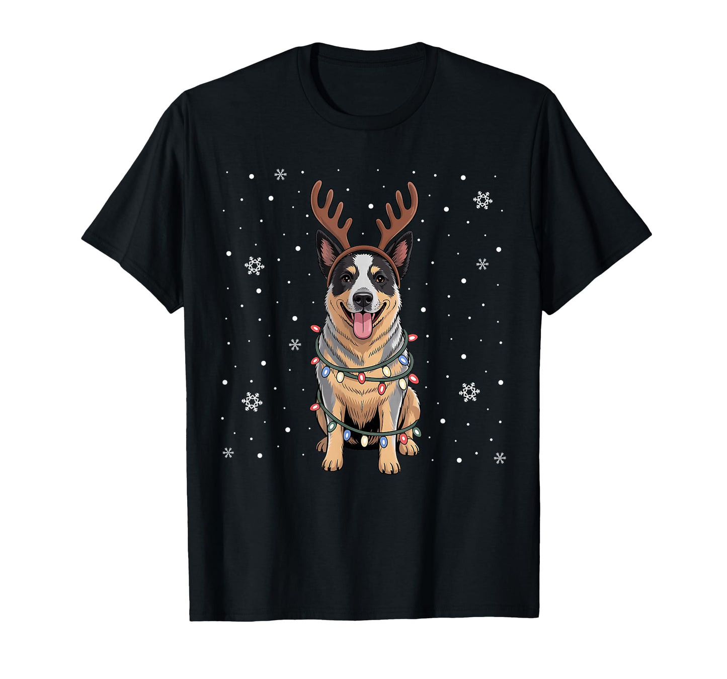 Xmas Holiday Santa Australian Cattle Dog Christmas Pajama T-Shirt