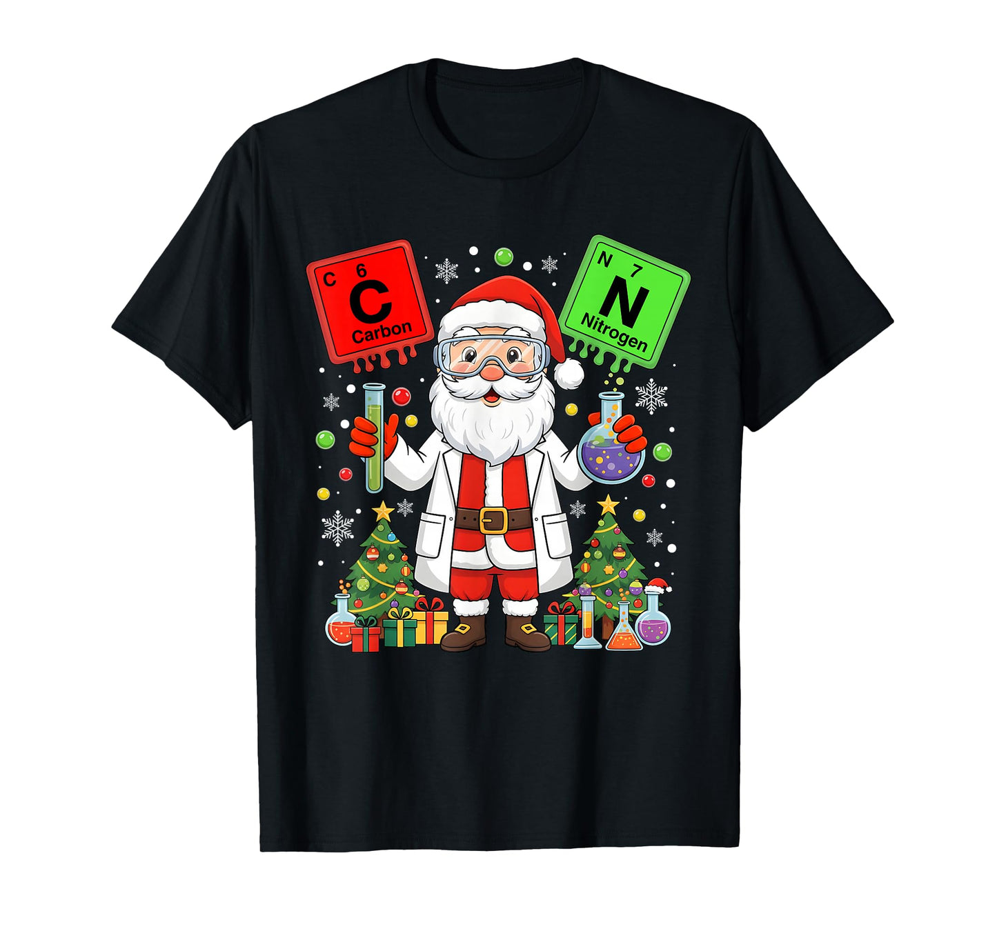 67 Science Teacher Chemistry 67 Periodic Table Christmas T-Shirt