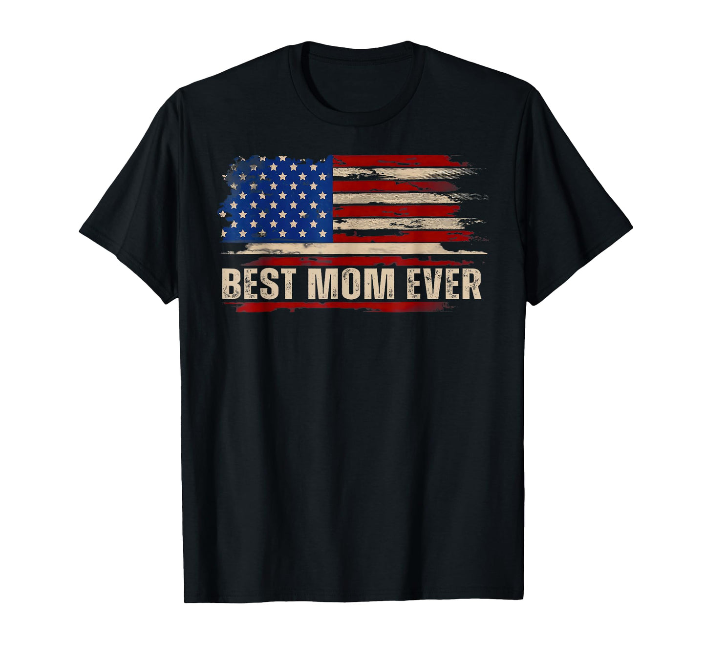 Vintage Best Mom Ever American Flag Mother's Day T-Shirt