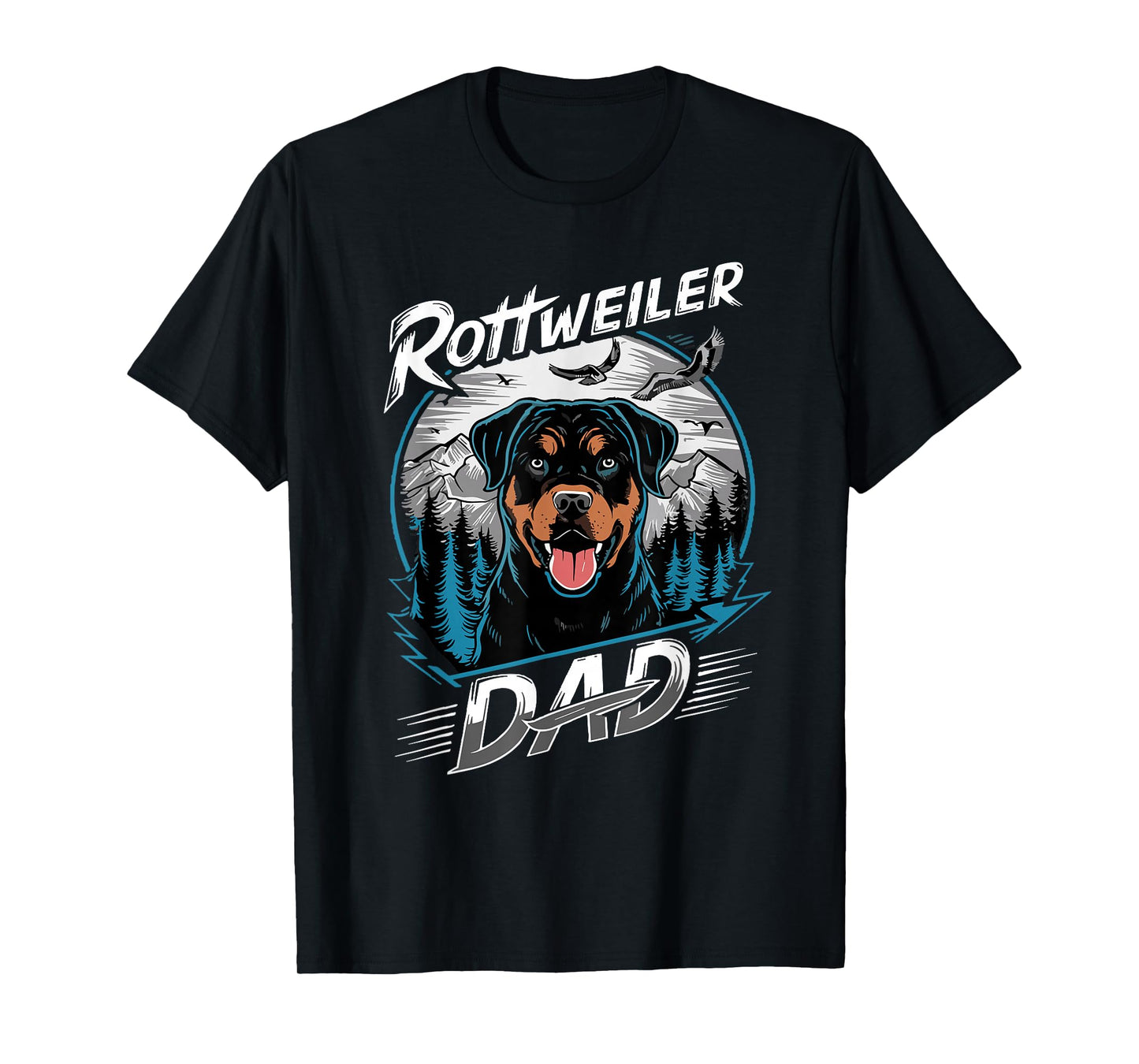 Funny Rottweiler Dad Best Rottie Daddy Ever Father's Day T-Shirt
