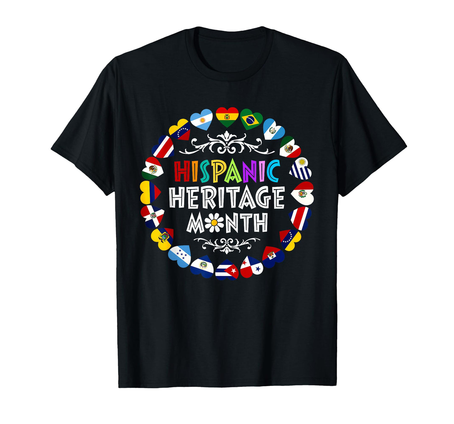 Hispanic Heritage Month All Latin Countries Boys Girls Kids T-Shirt