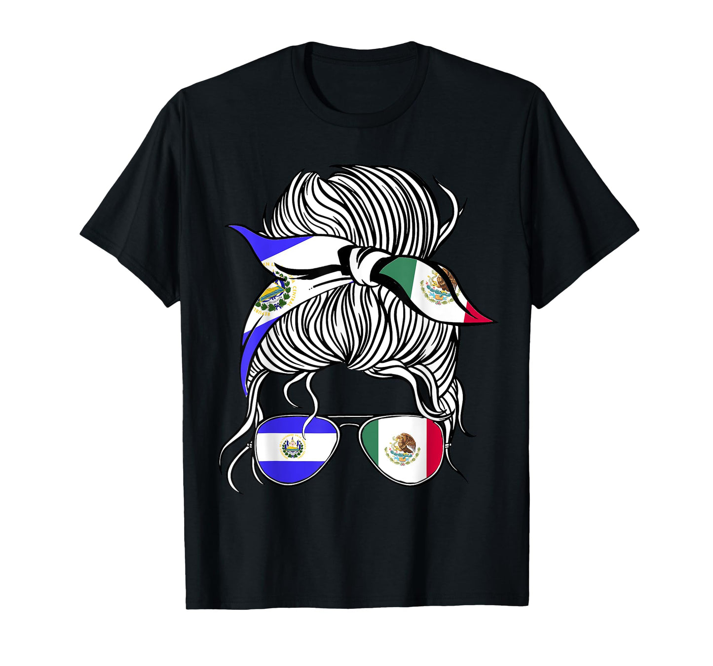 El Salvador Flag Mexico Grown Women Girl Country T-Shirt
