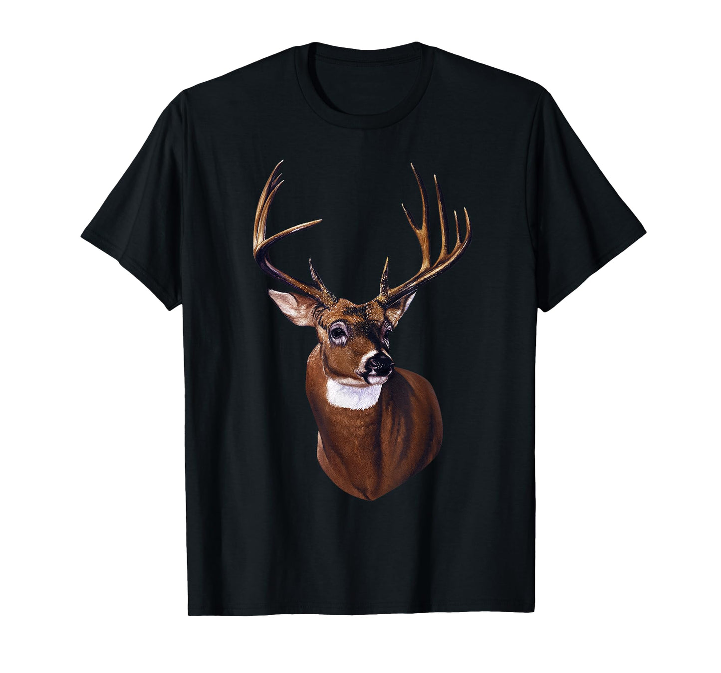 Whitetail Deer Portrait Antlers Wildlife Animal Graphic T-Shirt