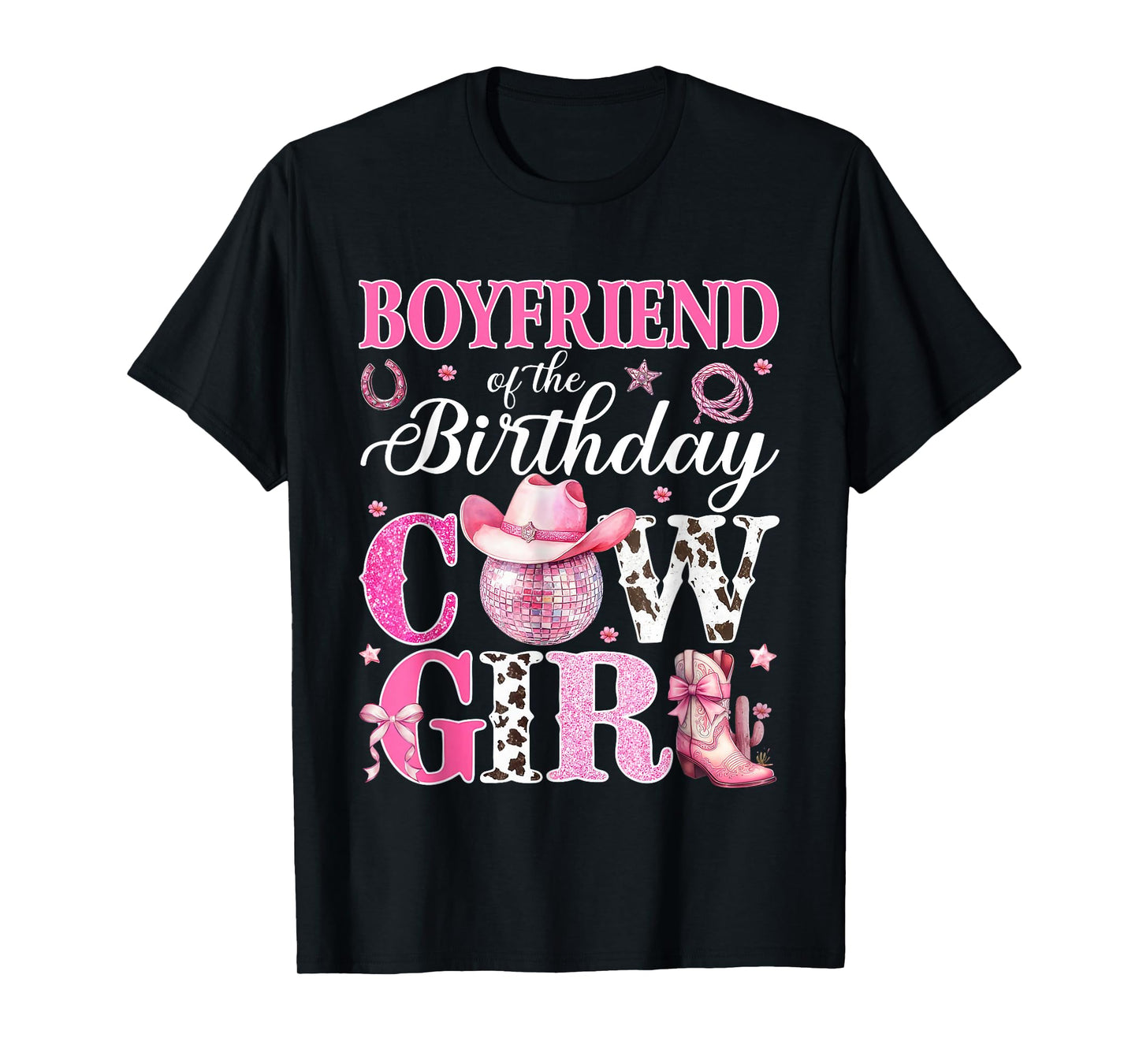 Boyfriend Of The Birthday Cowgirl Rodeo Party Bday Girl T-Shirt