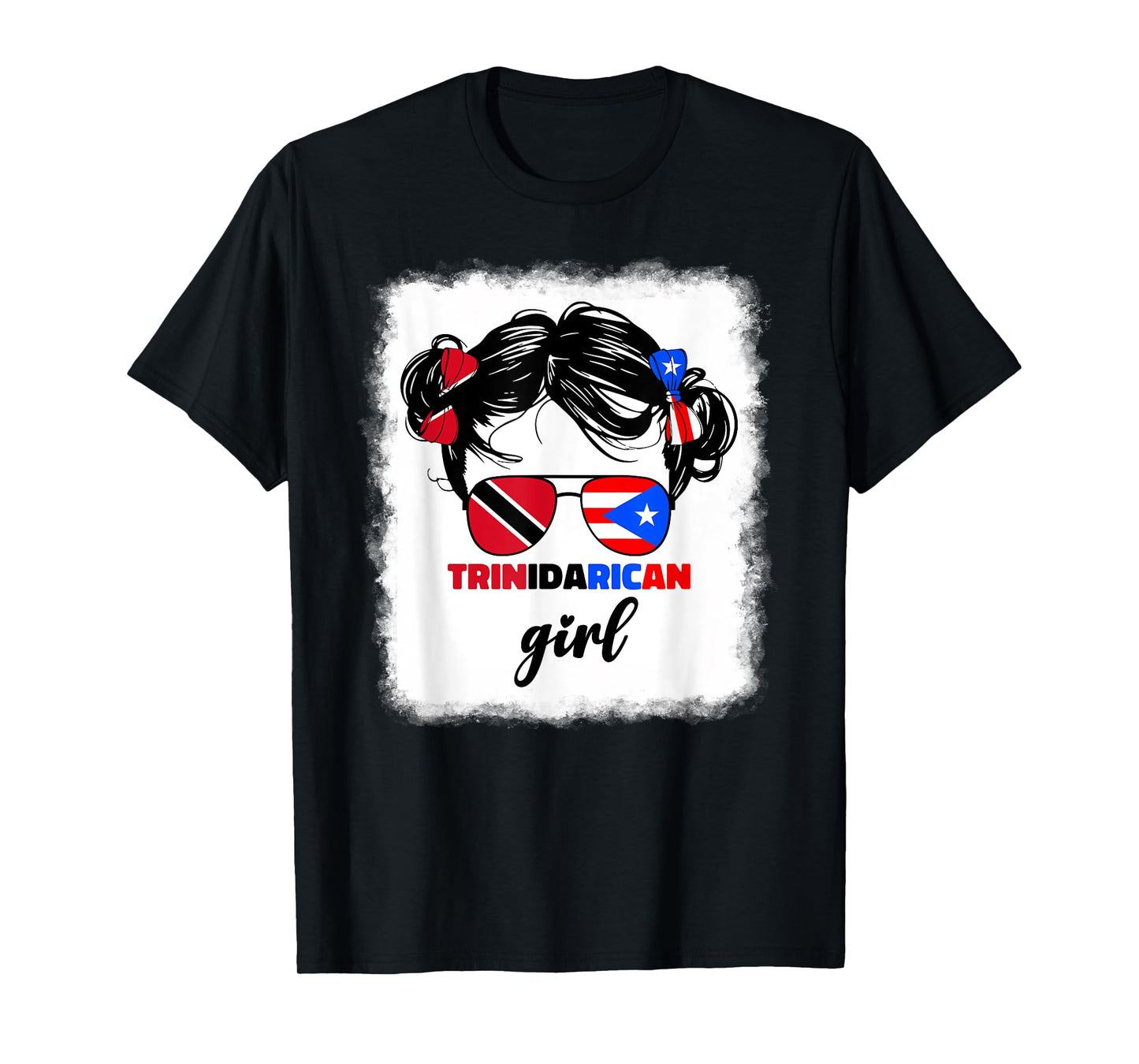 Trinidad And Puerto Rican Rico Flag Trinidadian Kids Girls T-Shirt