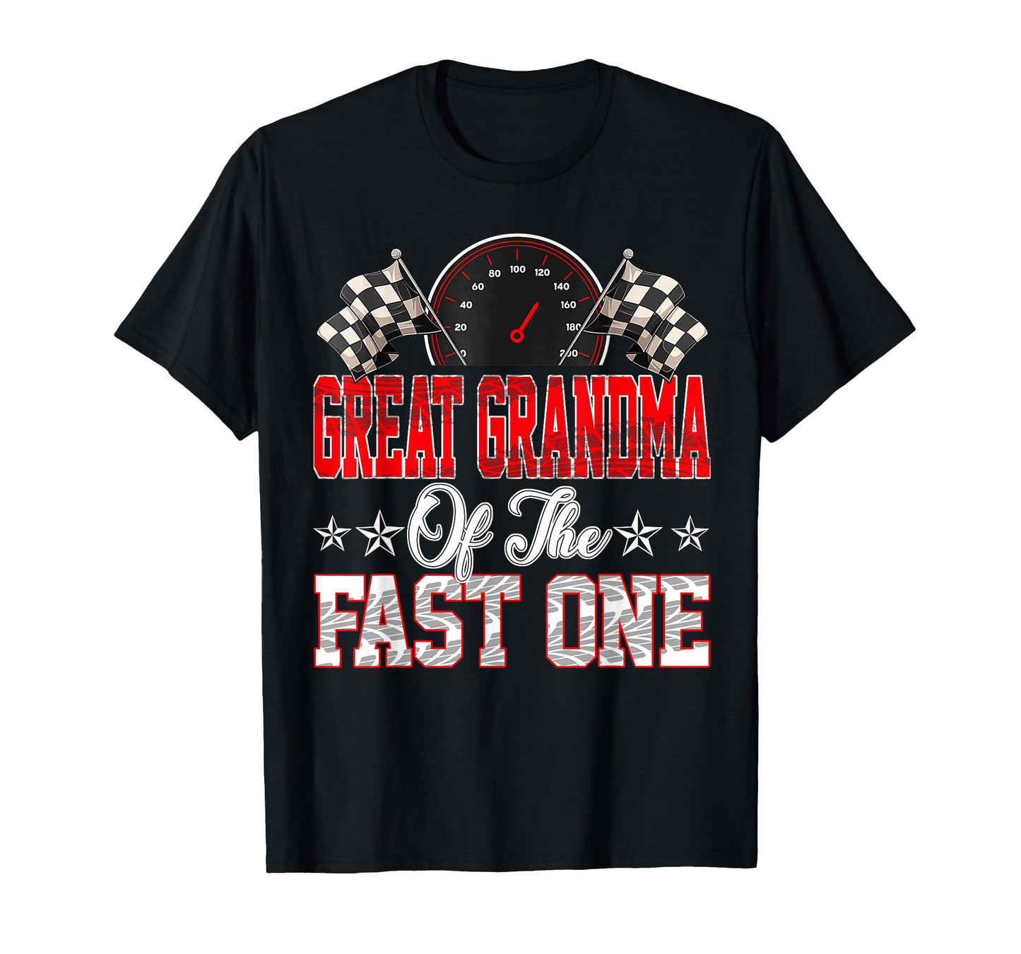 Great Grandma Of The Fast One First Birthday Racing Car T-Shirt