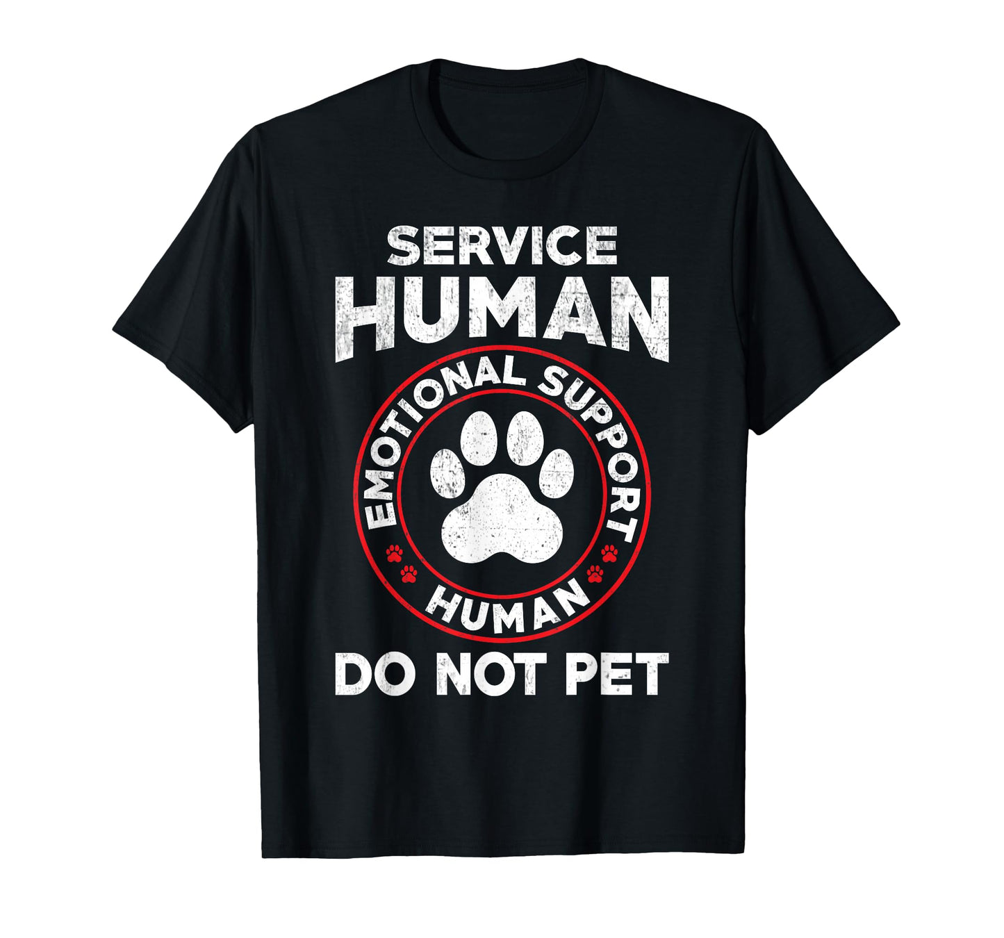 Service Dog Human Do Not Pet Funny Rescue Dog Owner Vintage T-Shirt