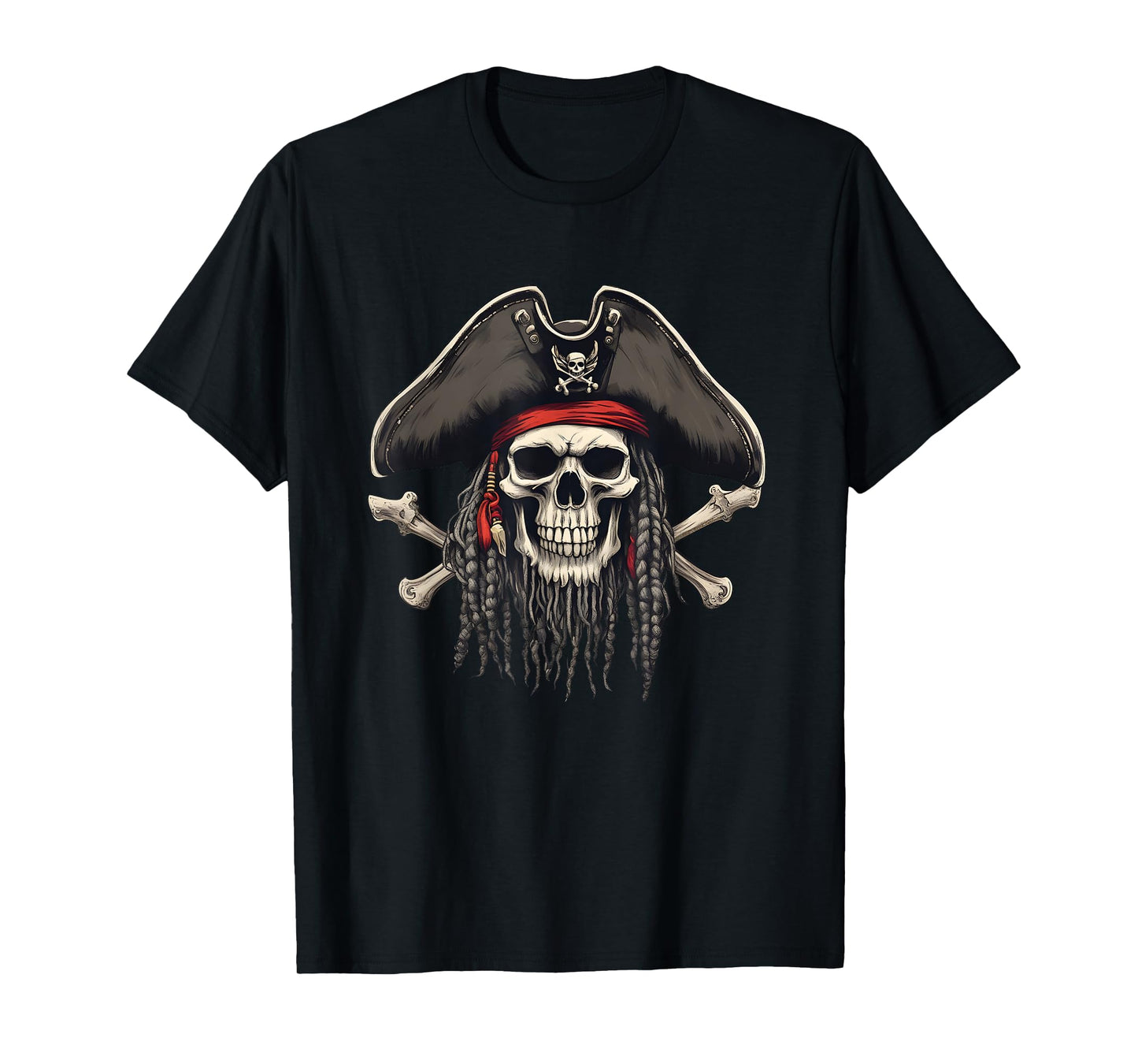Cool Pirate Skull and Crossbones Jolly Roger Pirate T-Shirt