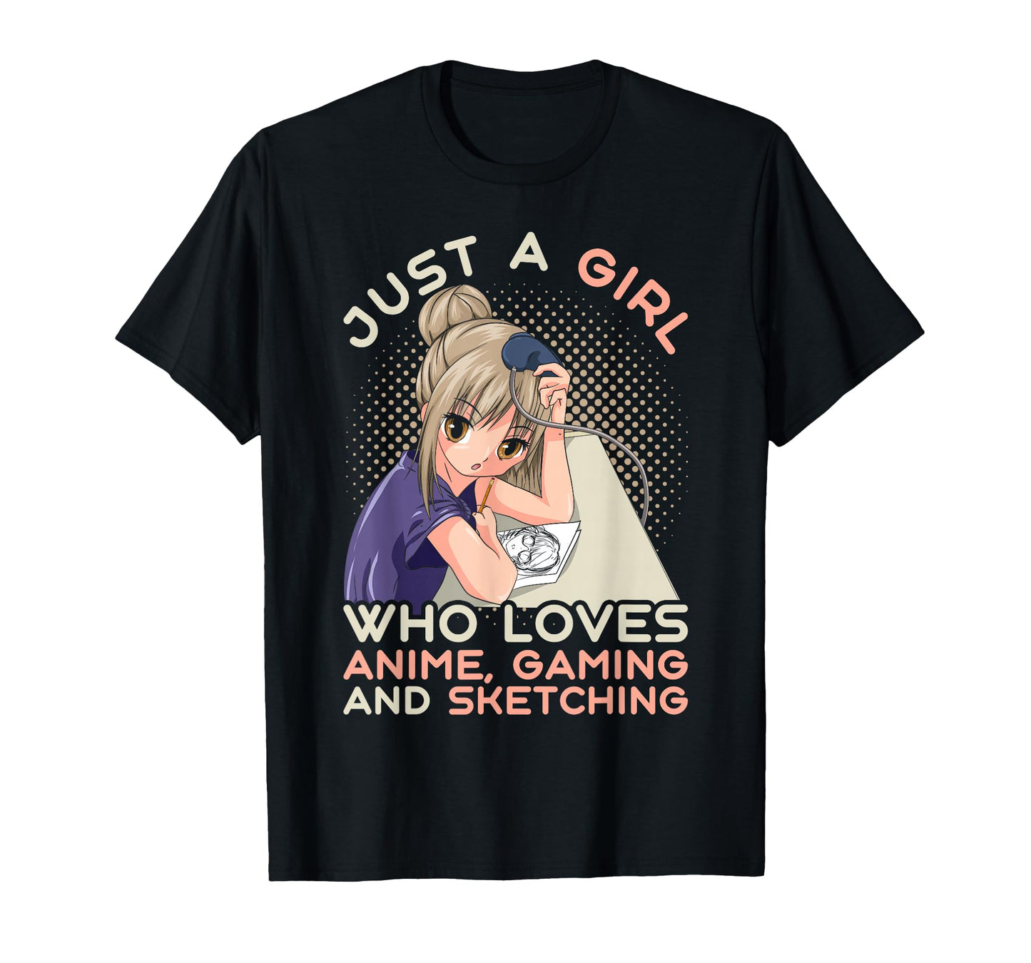 Video game Gaming Manga Drawing Anime Gamer Girls T-Shirt