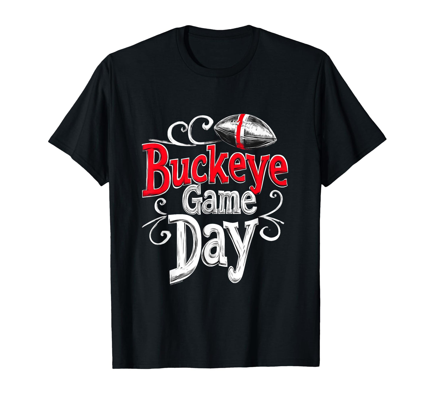 Buckeye Game Day Ohio Home State Vintage Swirl T-Shirt