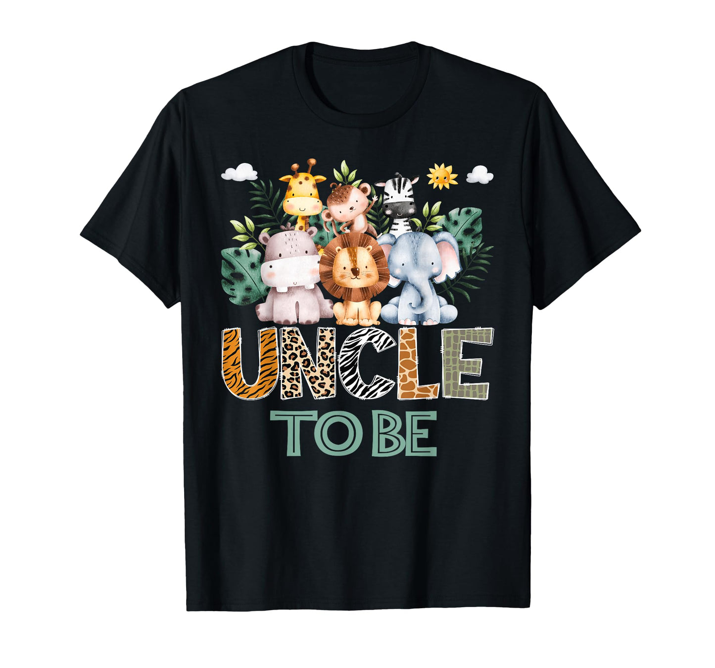 Soon To Be Uncle Jungle Animal Safari Gender Reveal T-Shirt