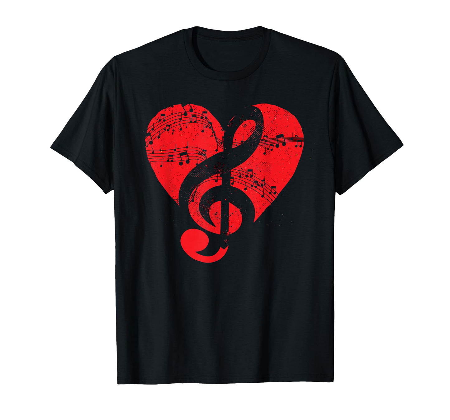 Musician Music Lover Treble Clef Heart Music Notes Music T-Shirt