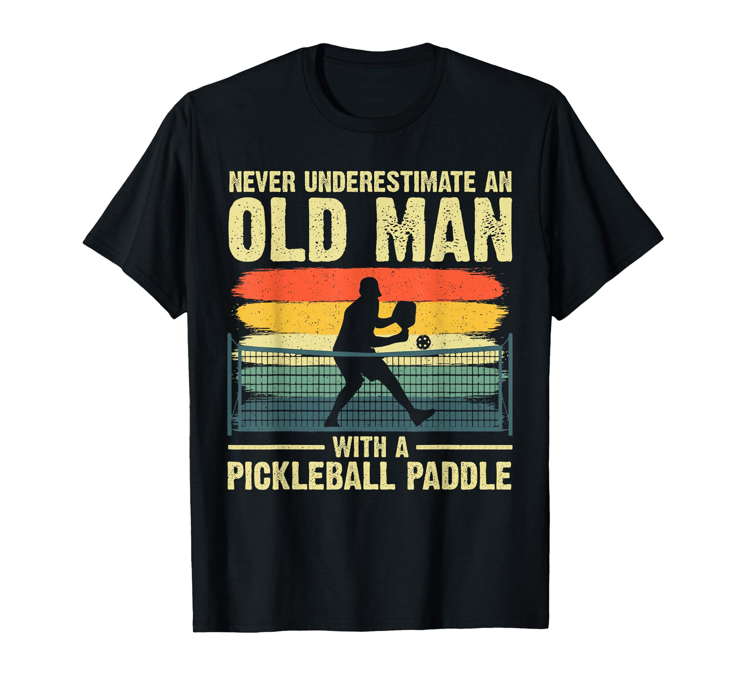 Cool Pickleball Design for Men Grandpa Pickleball Player T-Shirt Small