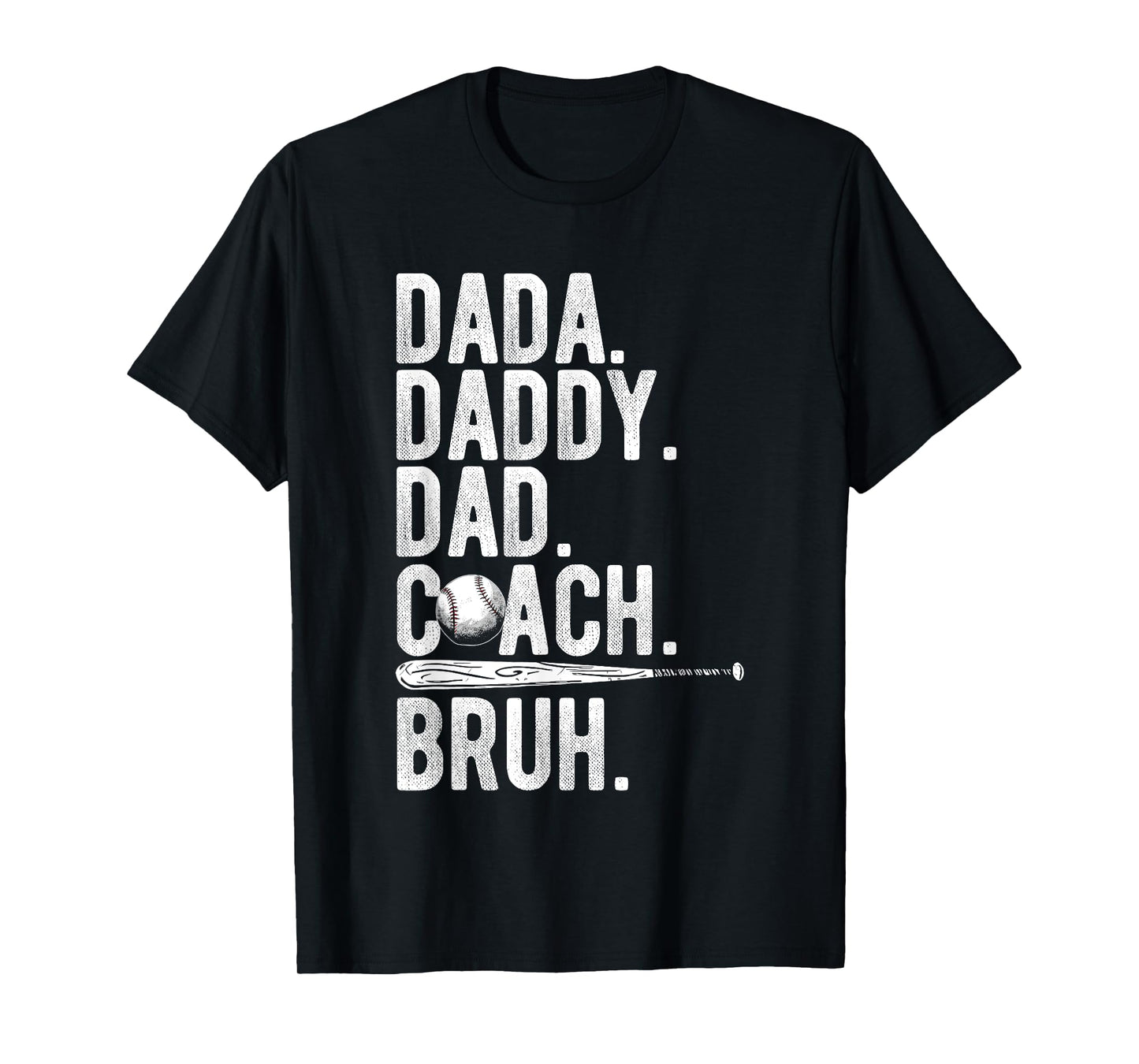 Dada Daddy Dad Coach Bruh Funny Baseball Dad Father's Day T-Shirt