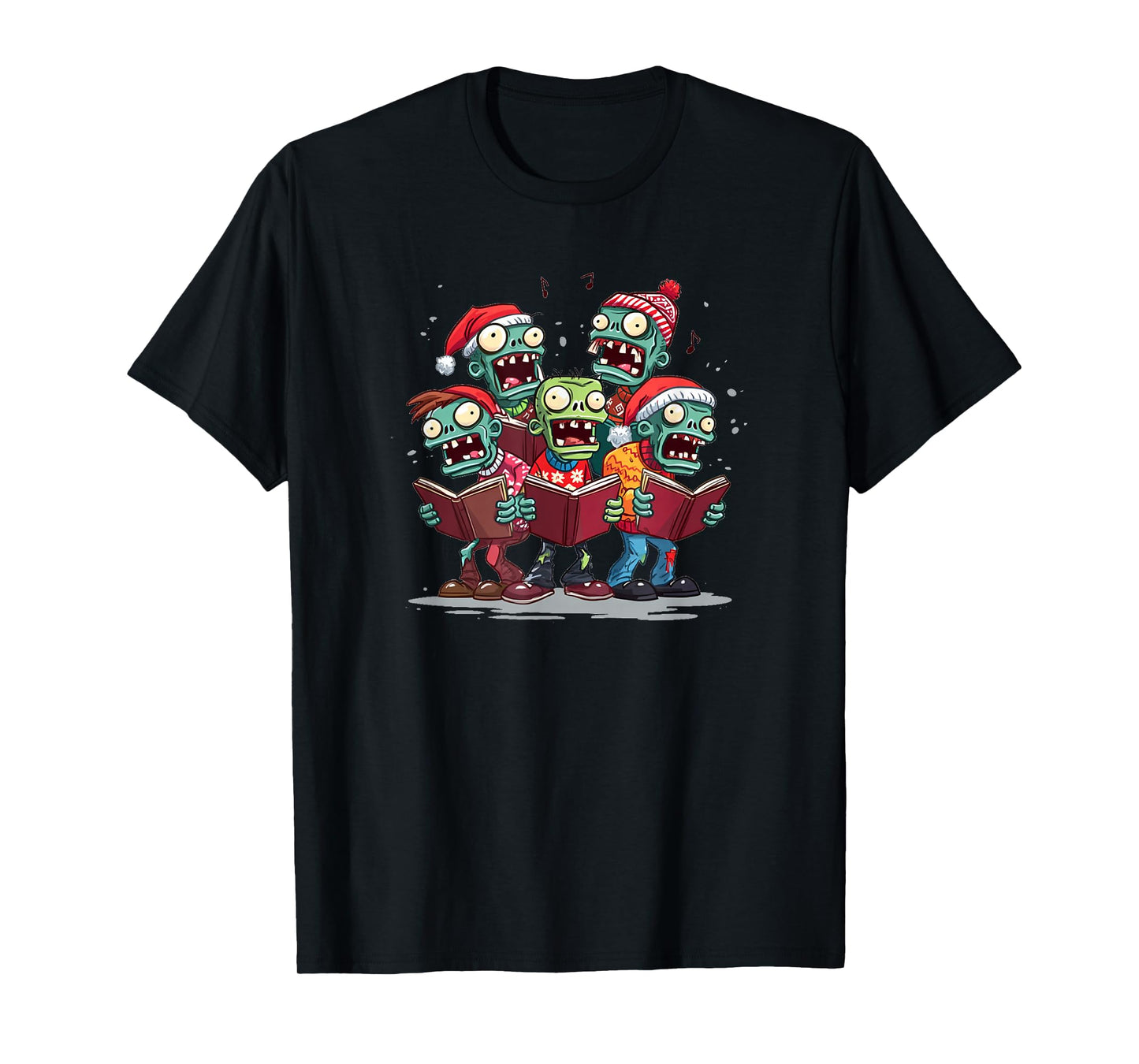 Happy Caroling Zombie Look T-Shirt