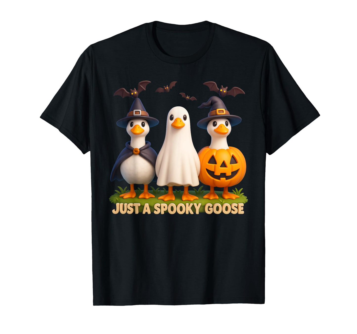 Just A Spooky Goose Halloween Funny Costume T-Shirt