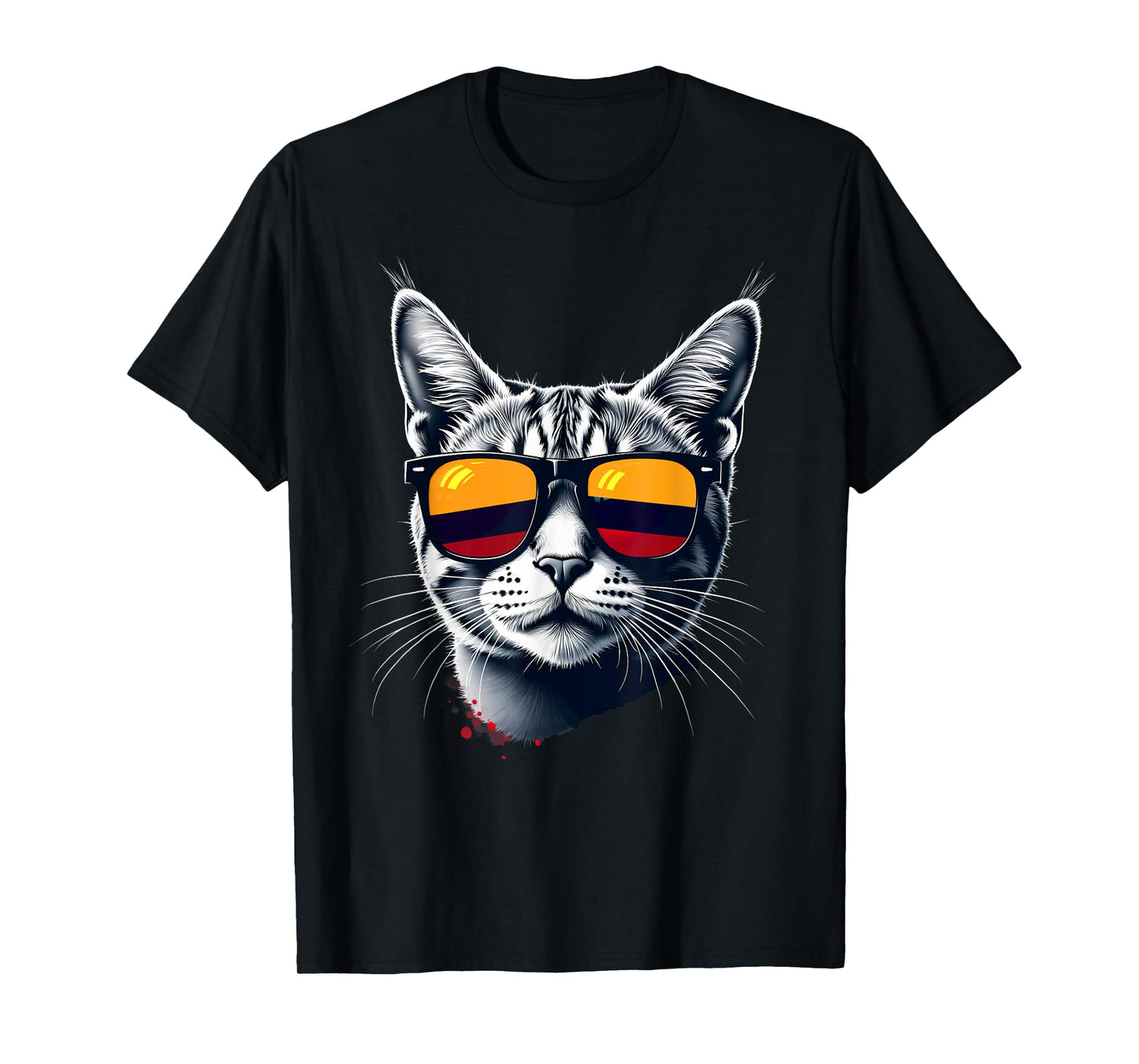 Patriotic Colombia Tabby Cat Colombian Flag T-Shirt