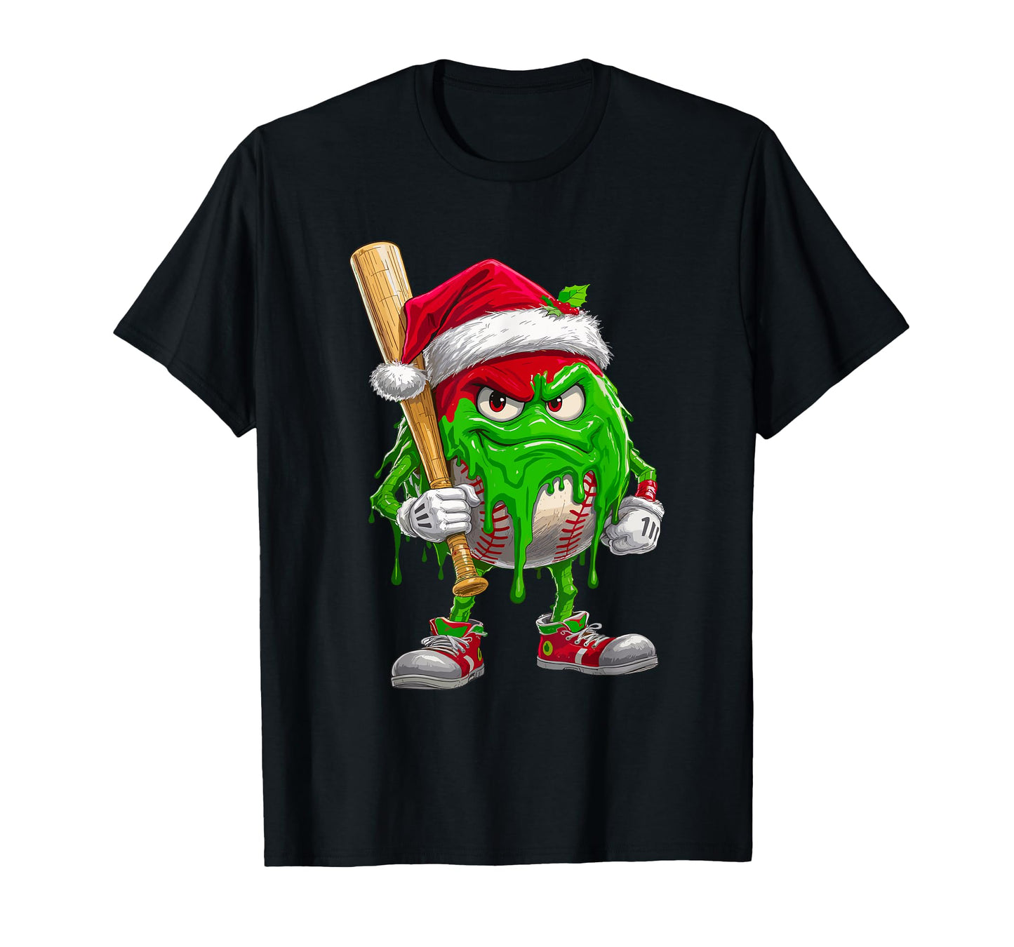 Ice Cream Drip Baseball Christmas Baseball Drip for Boys T-Shirt