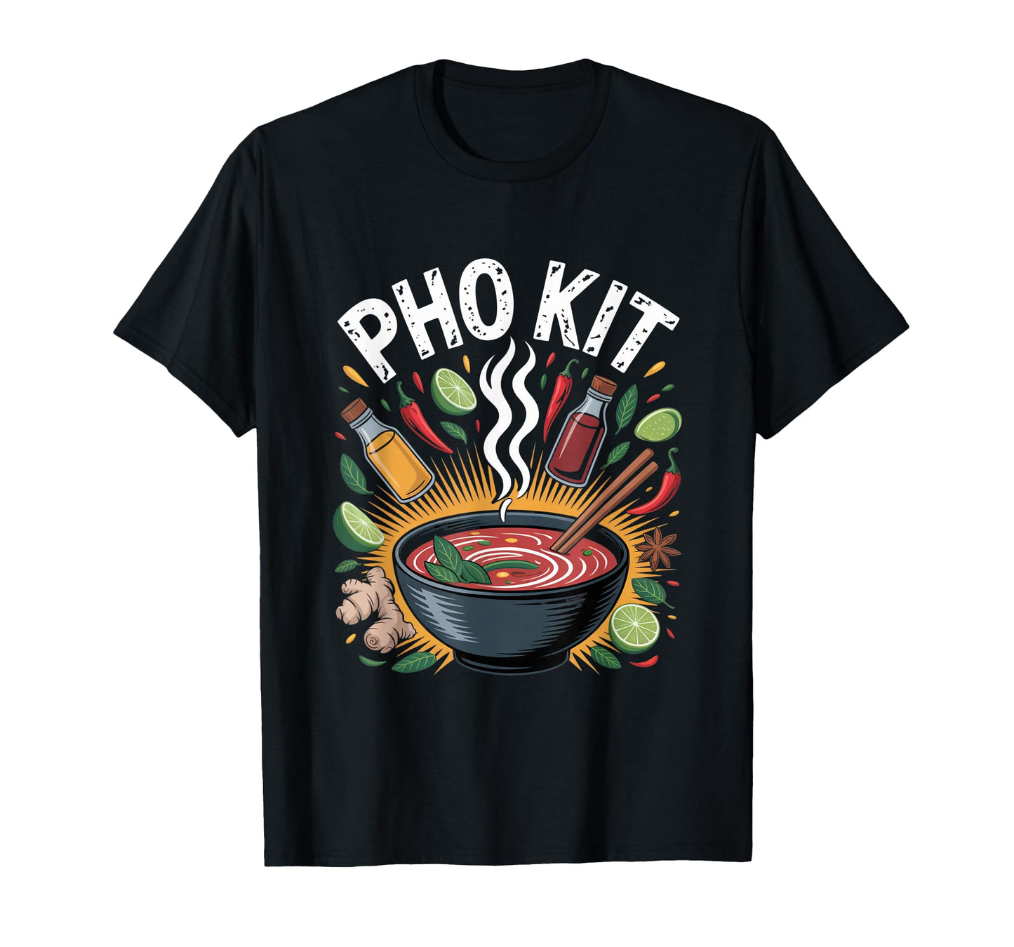 Pho Kit Soup Funny Pho Kit Vegan Pho Lover T-Shirt