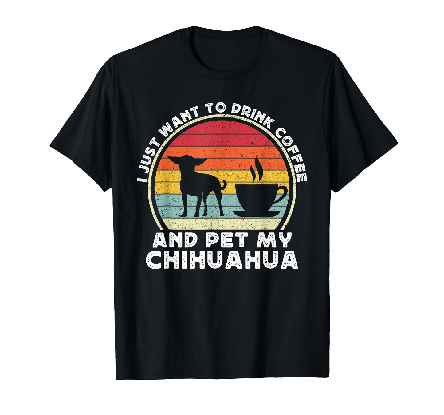 Coffee And Chihuahua Dog Lover Funny Chiwawa For Women Men T-Shirt
