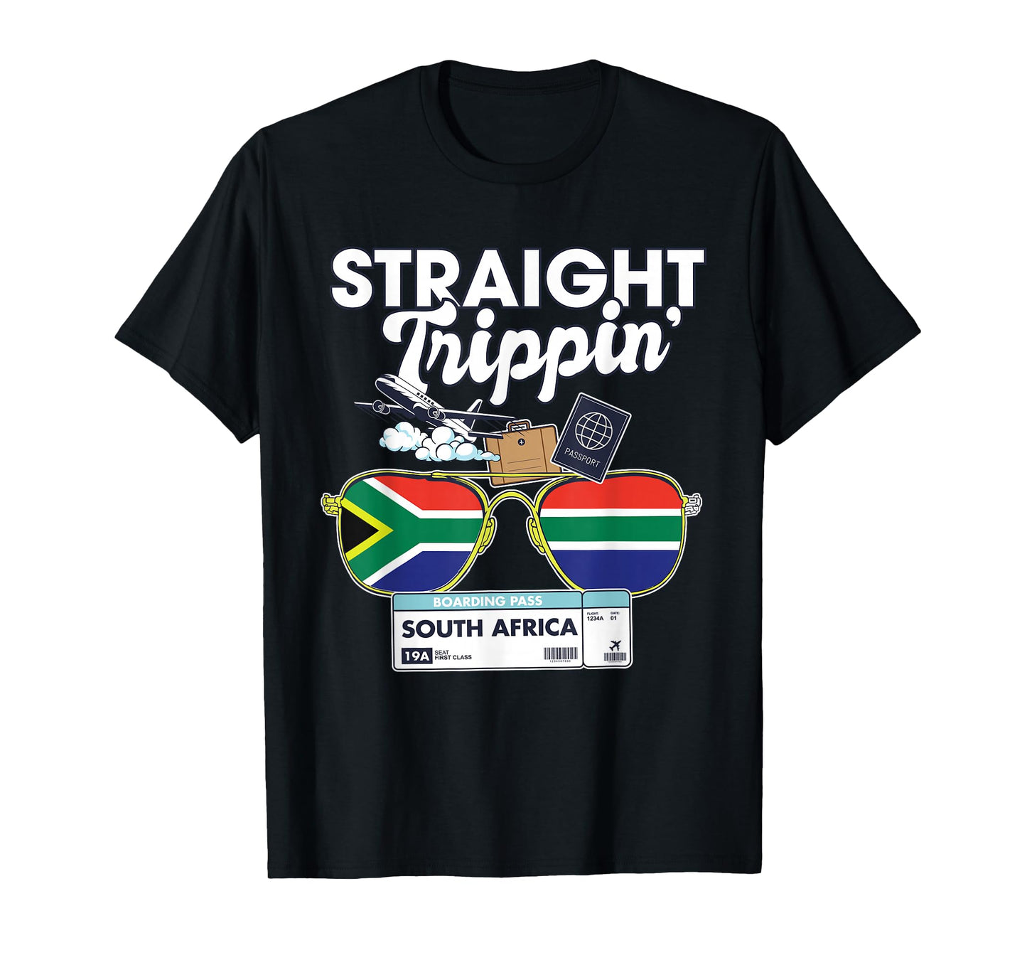 Straight Trippin' South Africa Vacation Tour Travel Trip T-Shirt