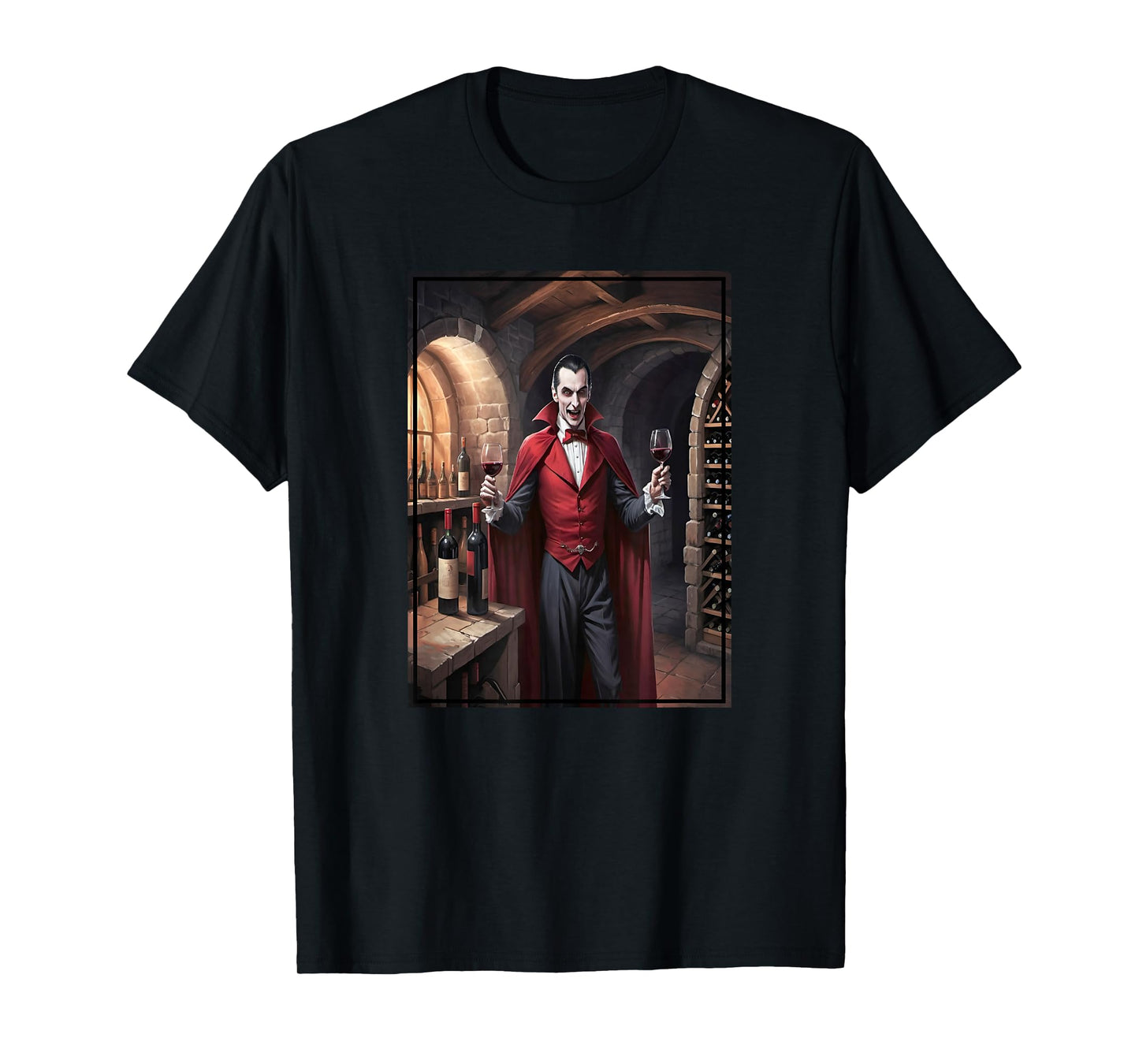 Dracula Wine Tasting in His Transylvanian Castle Cellar T-Shirt