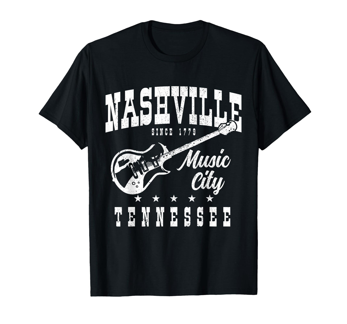 Nashville Tennessee Country Music City Guitar Player Vintage T-Shirt