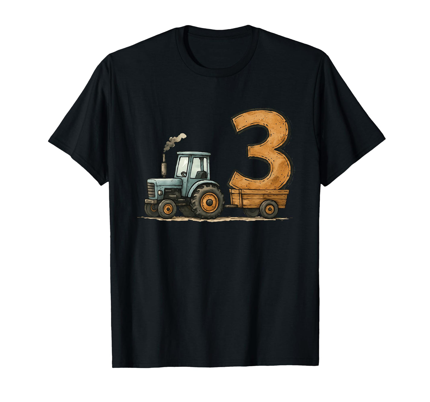 Kids Cute Tractor 3rd Birthday 3 Year Old Toddler T-Shirt