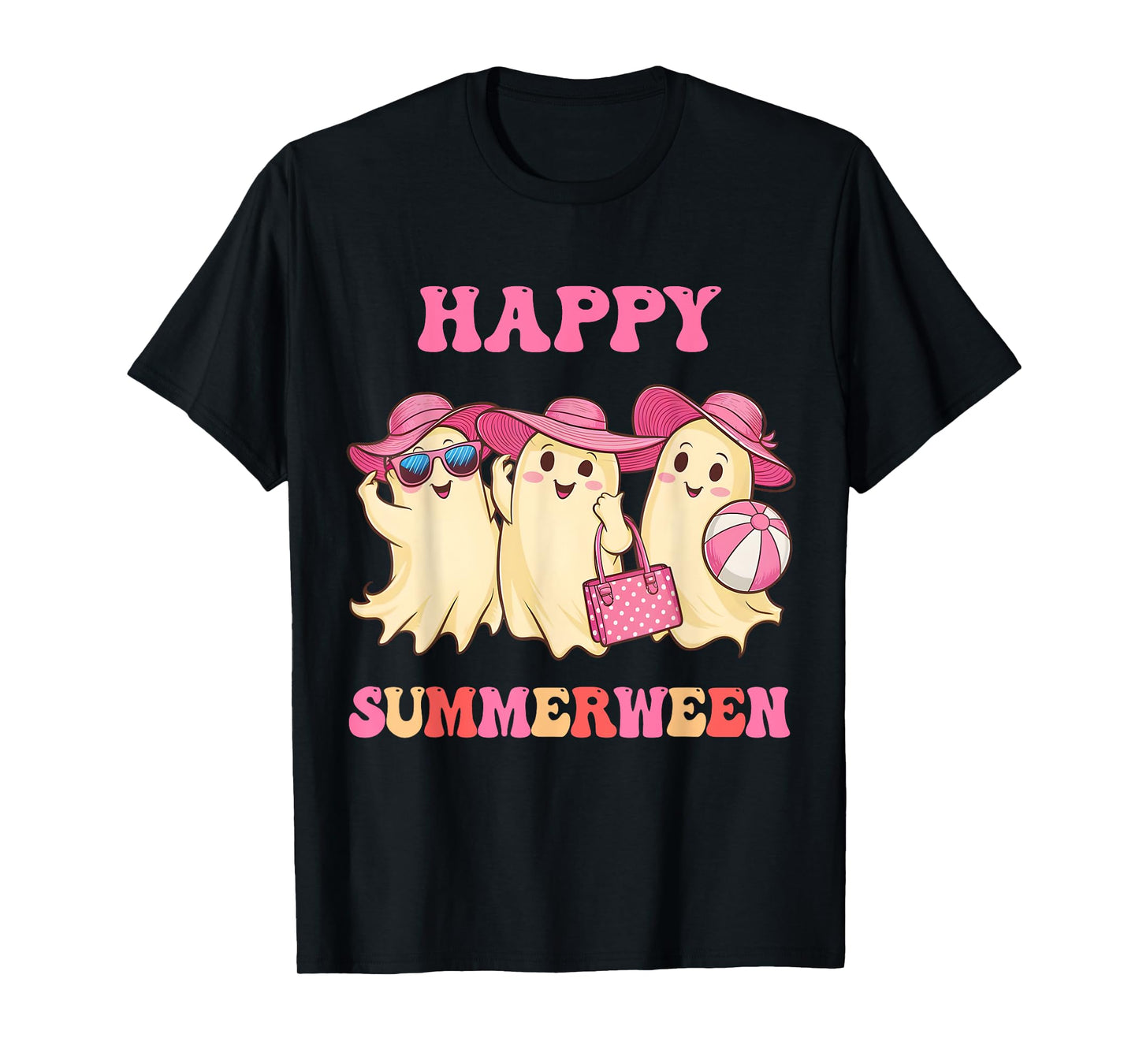 Happy Summerween Summer Halloween Costumes Ghost Lovers T-Shirt