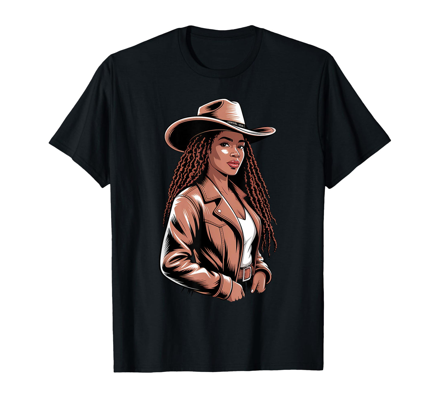 Loc'd Black African American Cowgirl Western Country Locs T-Shirt