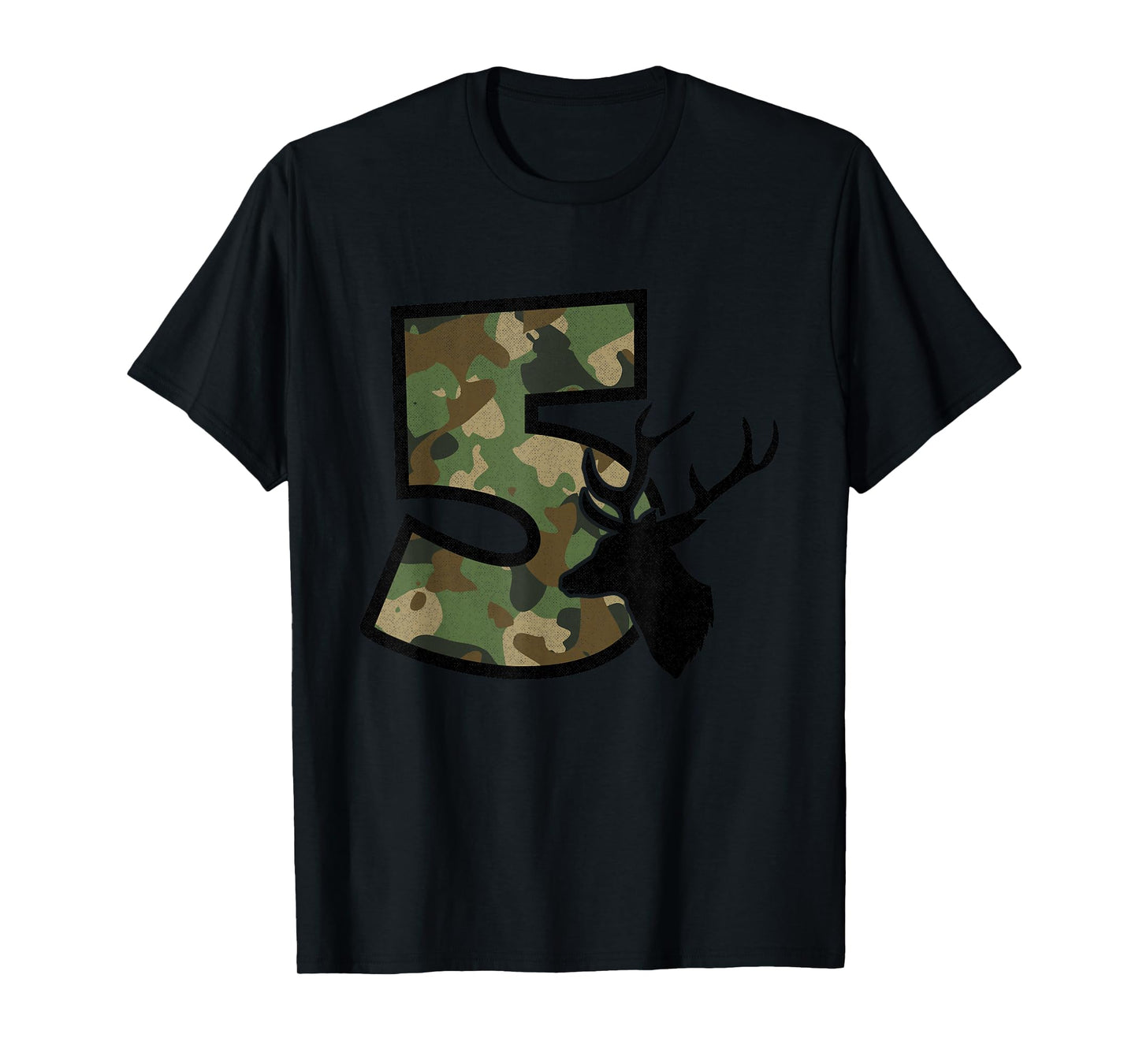 Country Boys Camo 5 Five Year Old Birthday Deer Hunter Theme T-Shirt