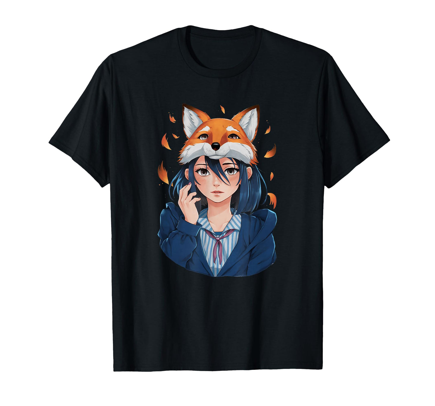 Anime Girl Therian Fox Mask T-Shirt