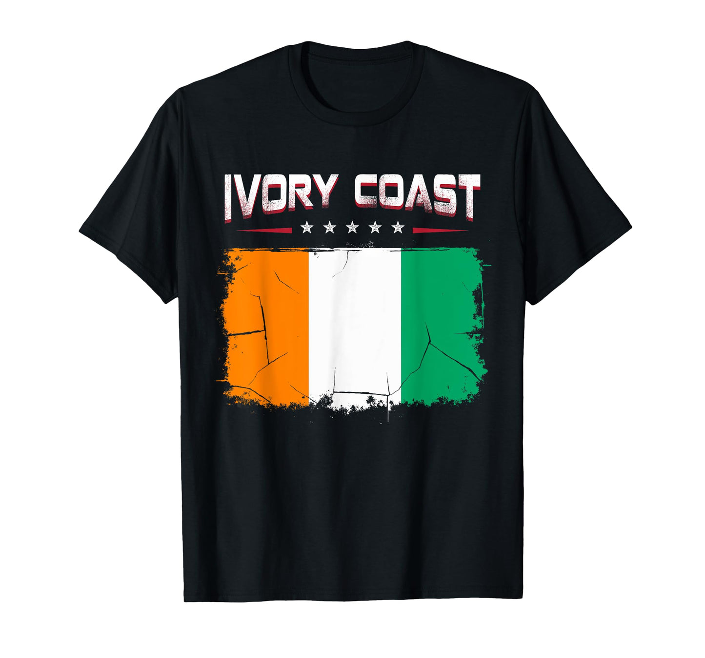 Patriotic Vintage Ivorian Flag Ivory Coast T-Shirt