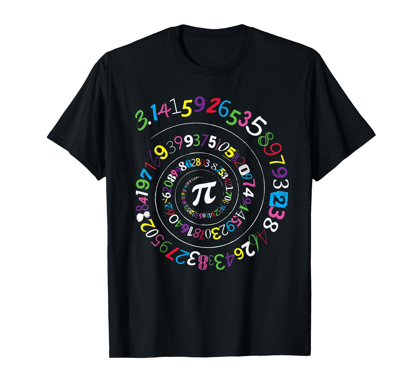 Pi Day Shirt Spiral Pi Color Numbers Teacher Student T-Shirt