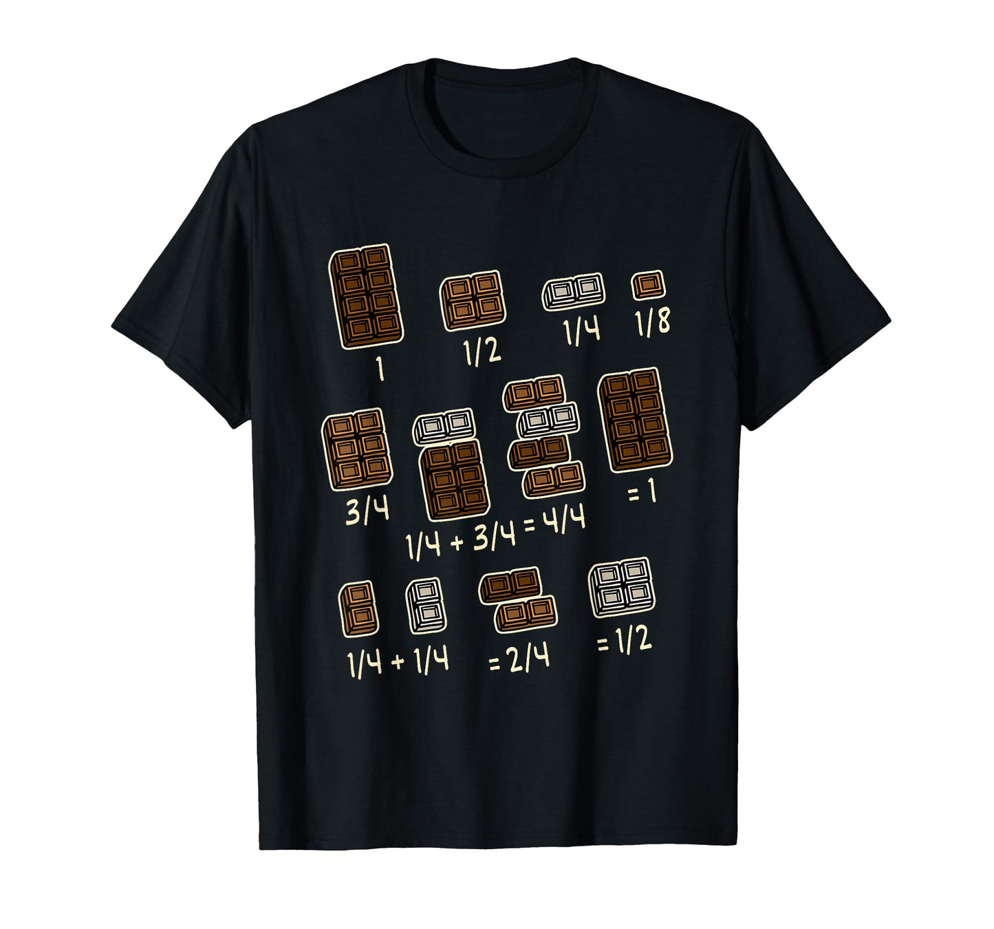 Gifts for Teachers and Students Funny Math Apparel Chocolate Quick Maths Fraction Fractions Dear Math Teachers Unisex-Kids T-Shirt